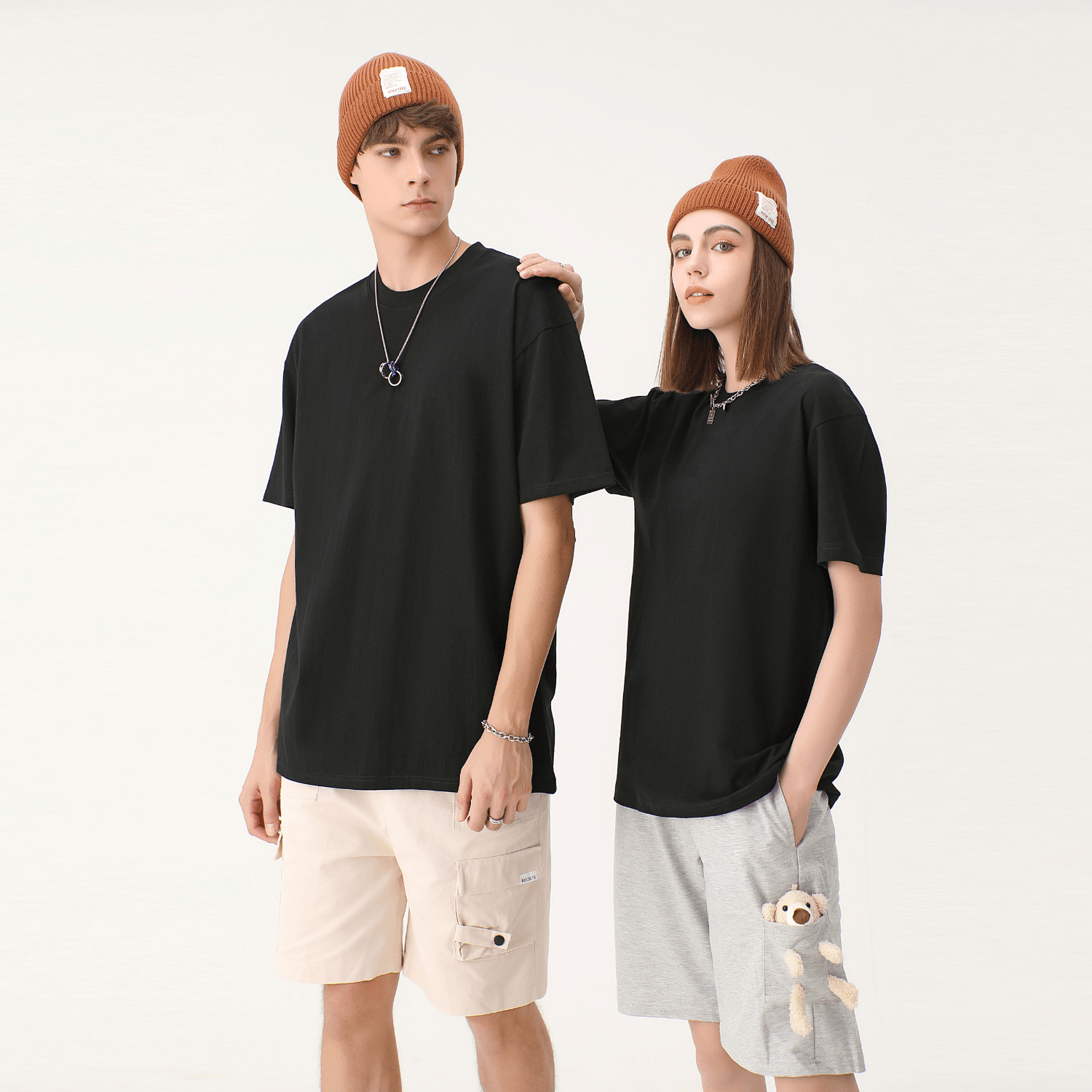 Drop Shoulder Seamless T-Shirt - 200G | Streetwear Apparel-2
