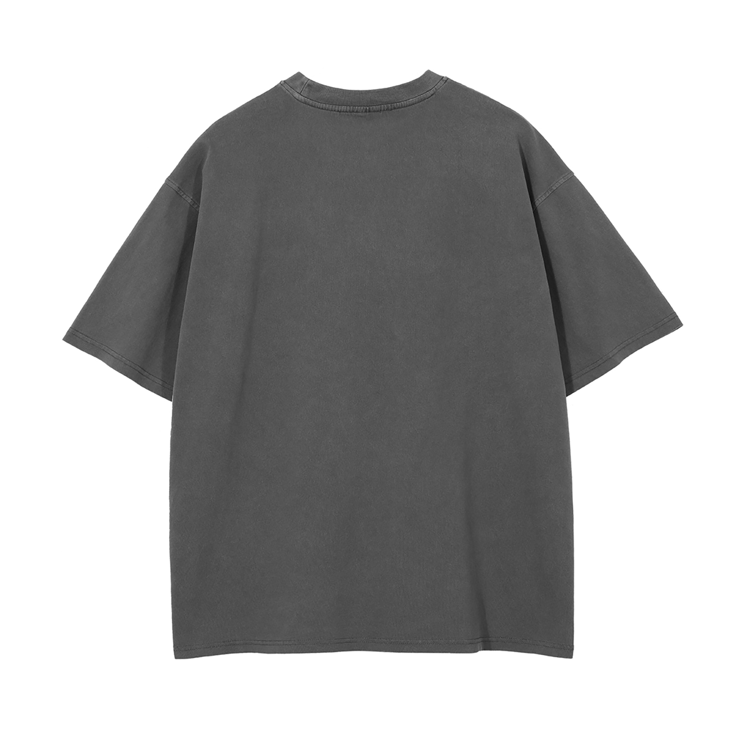 Streetwear Unisex Drop Shoulder Stone Wash T-Shirt - Print on Demand | HugePOD-22