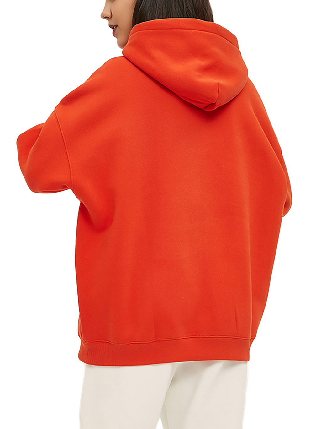 Streetwear Oversized Solid Color Fleece Hoodie | Dropshipping-14