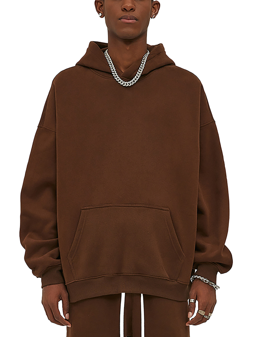 Streetwear Oversized Solid Color Fleece Hoodie | Dropshipping-7