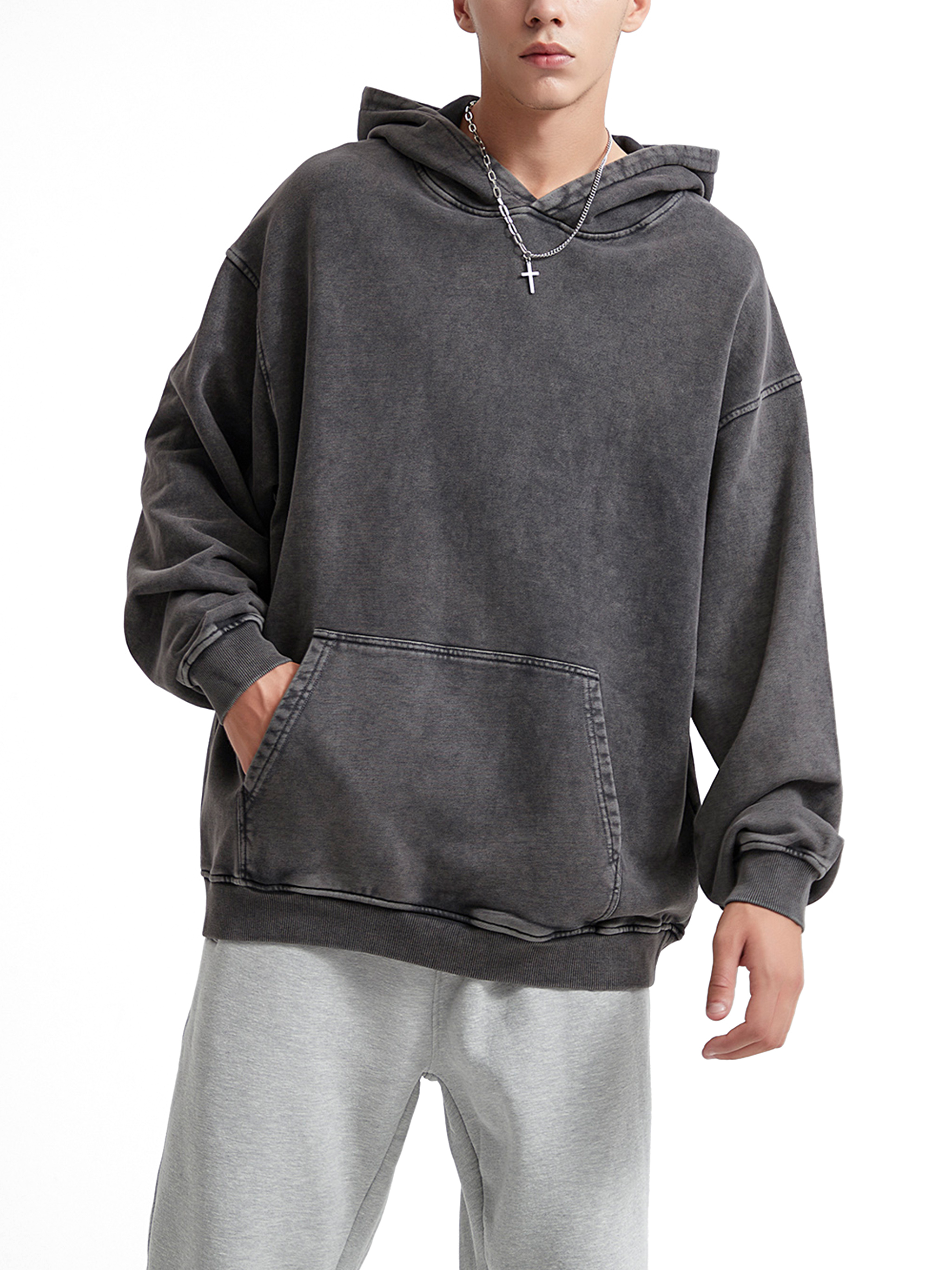 Oversized Snow Wash Hoodie - Print On Demand | HugePOD-7