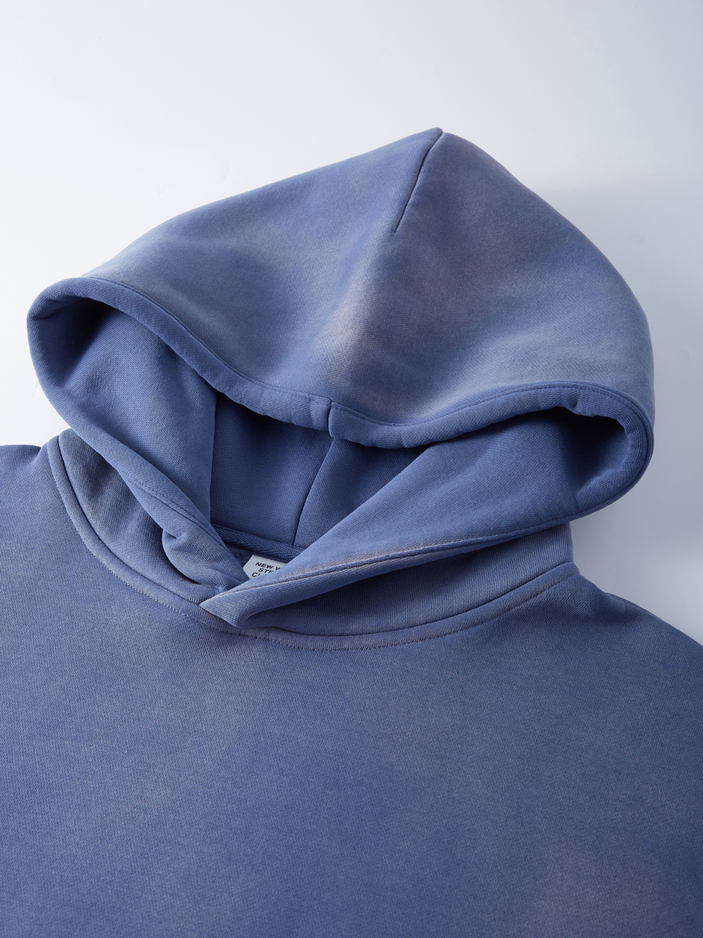 (Denim Blue)Streetwear Monkey Washed Dyed Fleece Hoodie | Dropshipping-17