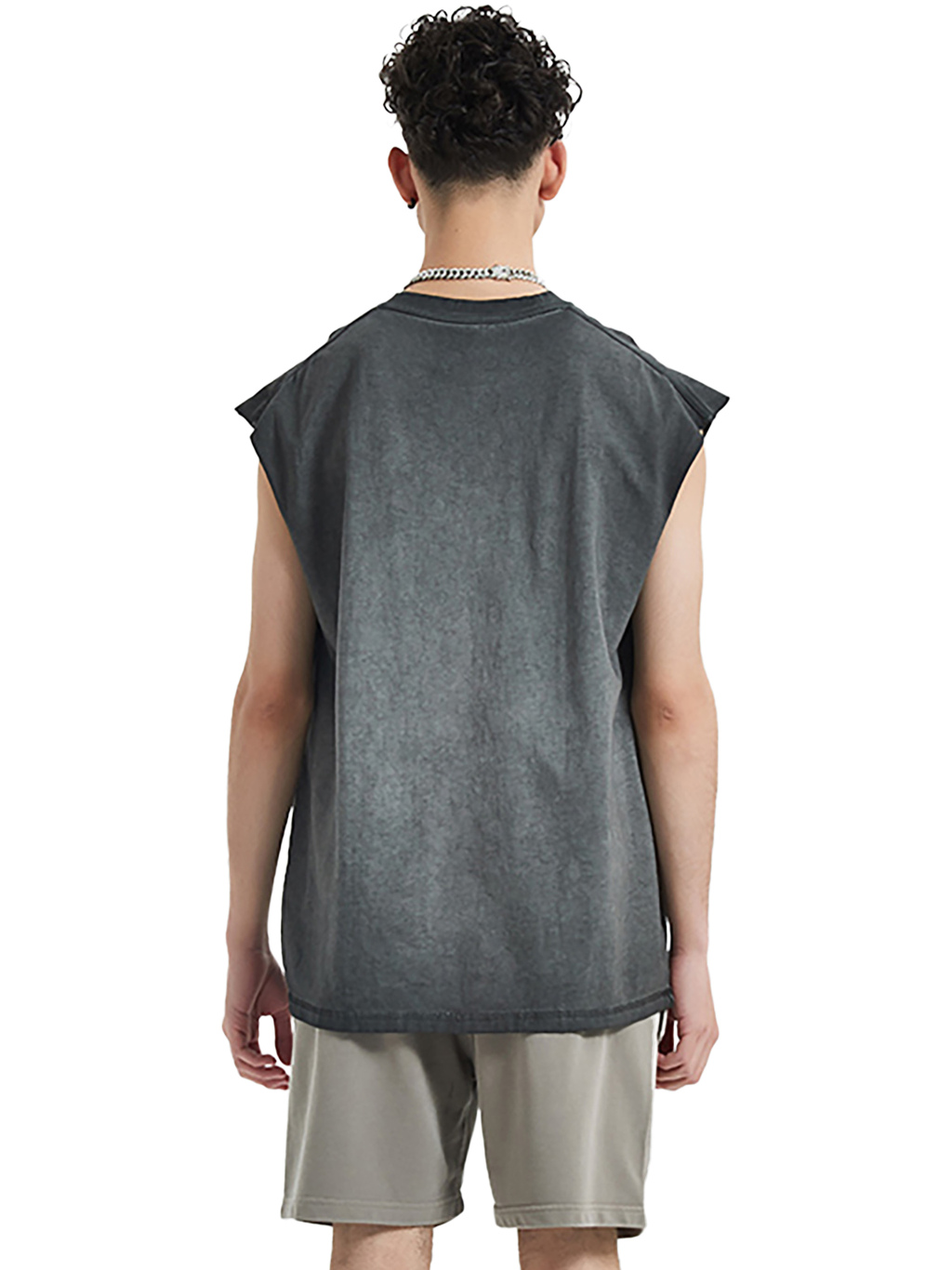 Streetwear Unisex Ombre Vintage Stone Wash Tank Top - Print On Demand | HugePOD-4