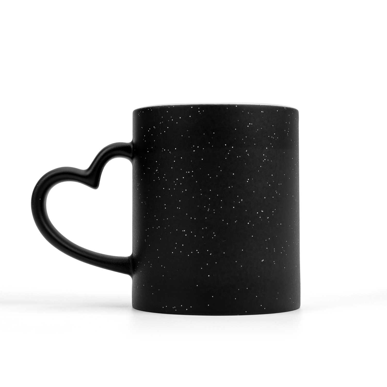 Matte Glitter Color-Changing Black Magic Mug - Print On Demand | HugePOD-1