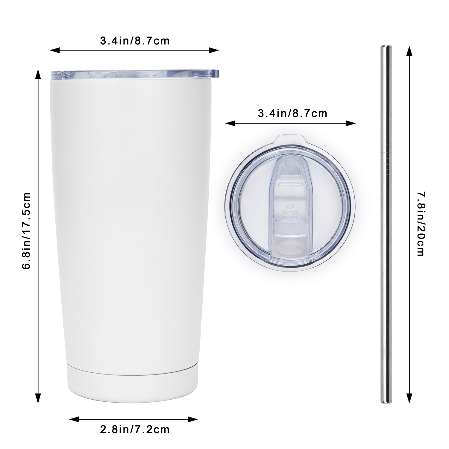 All-Over Print Tumbler With Straw | HugePOD-6