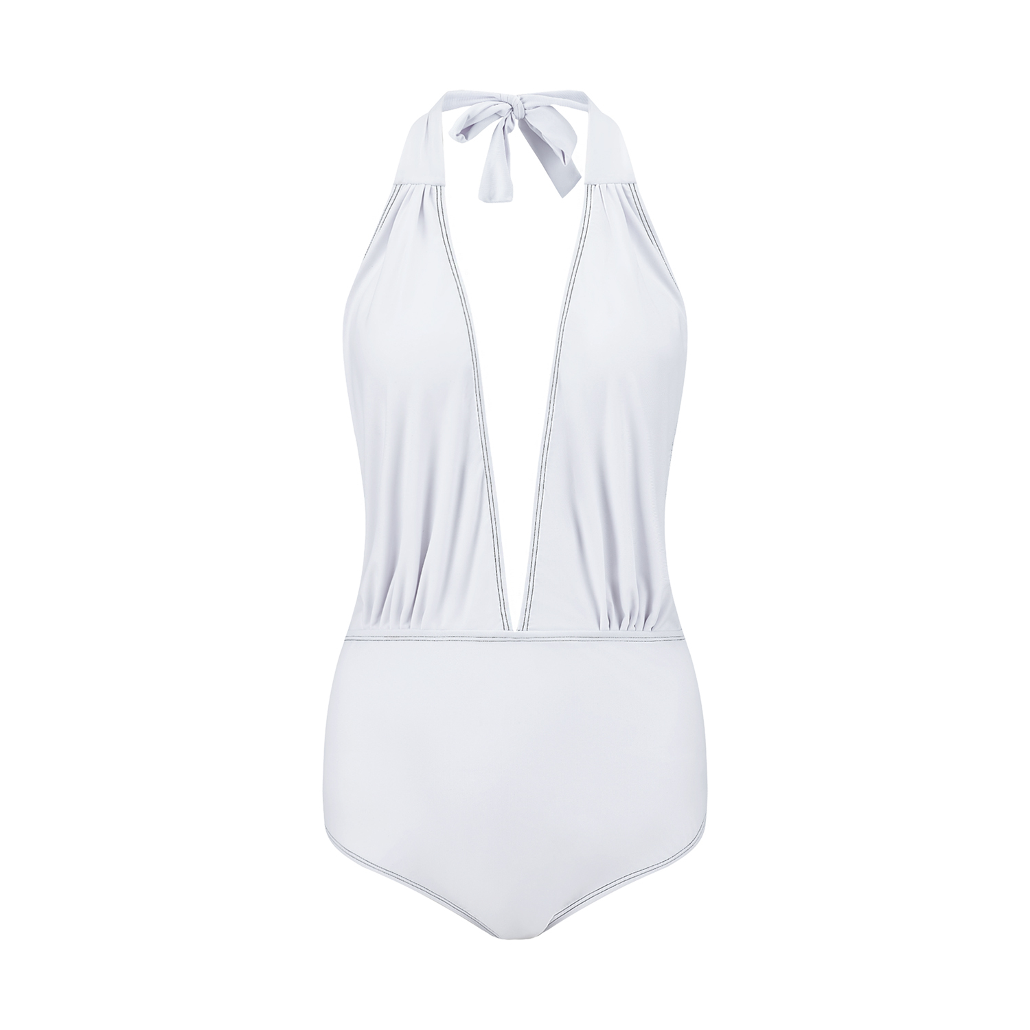 Customizable All-Over Print Women Halter One-Piece Swimsuit-1