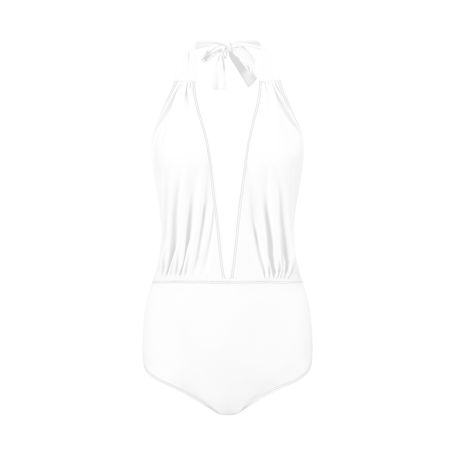 Customizable All-Over Print Women Halter One-Piece Swimsuit-2