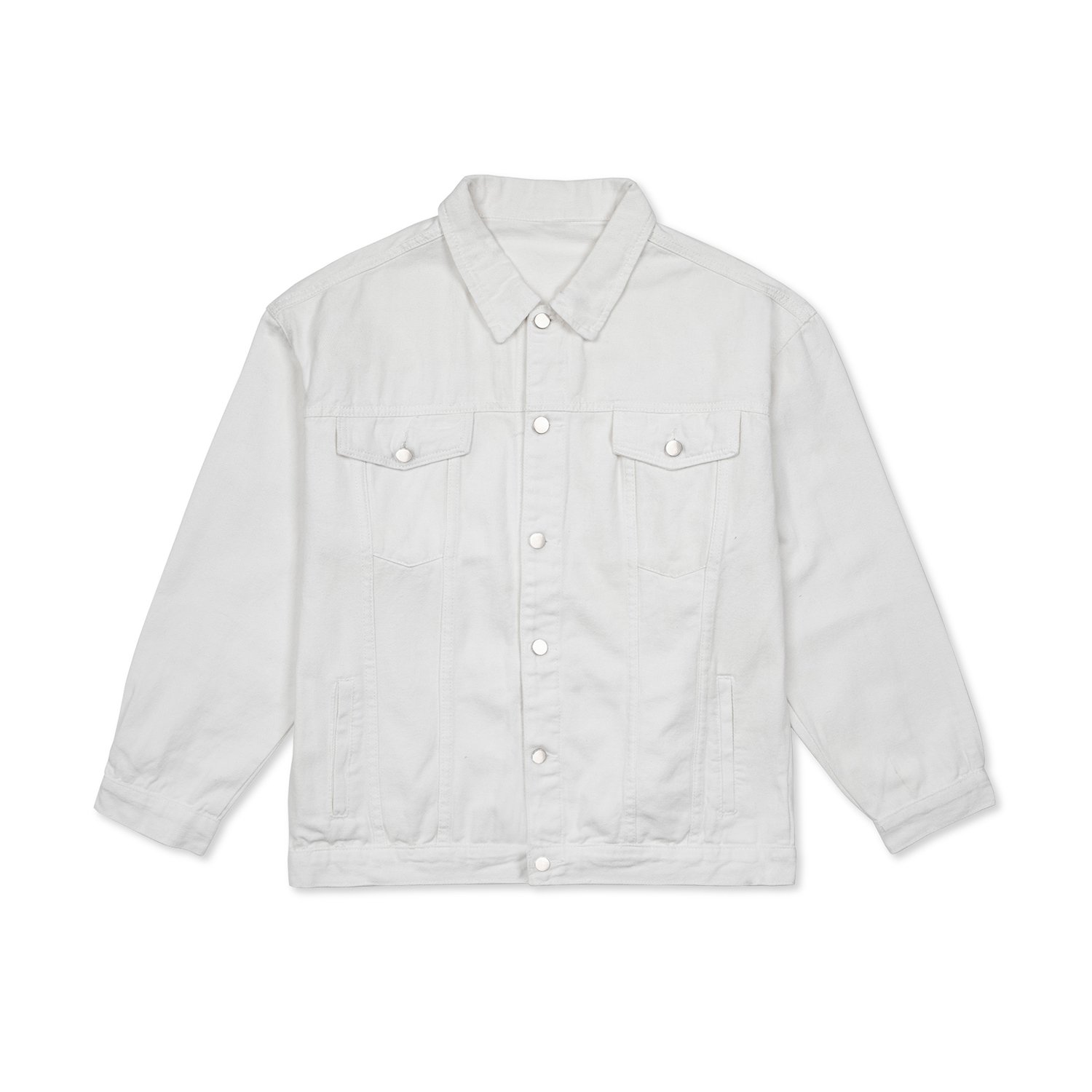 Streetwear Unisex Drop Shoulder Denim Jacket - Print On Demand | HugePOD-1