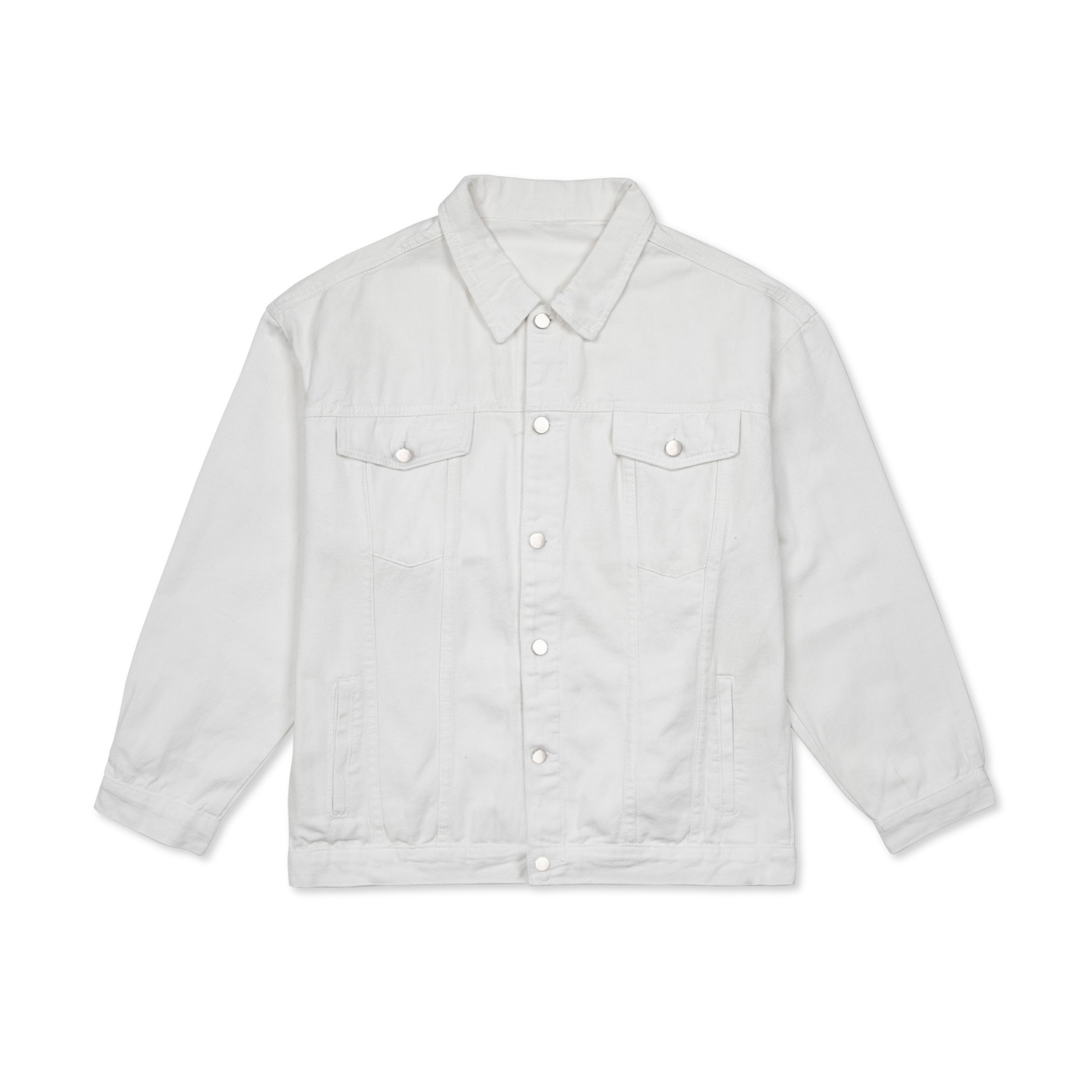 Streetwear Unisex Drop Shoulder Denim Jacket - Print On Demand | HugePOD