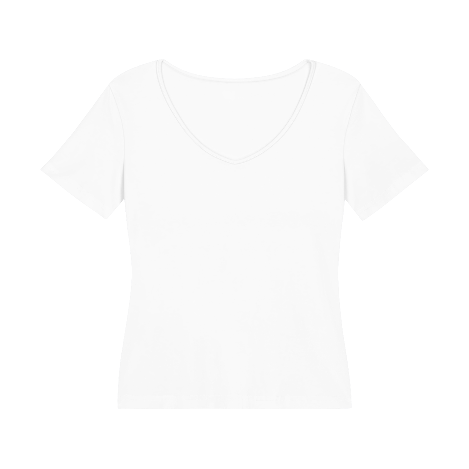 Women's Fitted Cotton V-Neck Bodycon Style Tee - Print On Demand | HugePOD-2