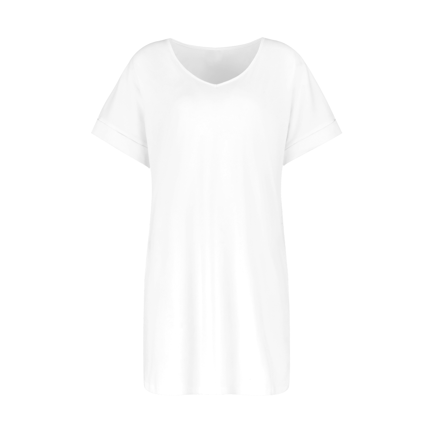 Summer Women's Cotton V-Neck Tee Dress - Print On Demand | HugePOD-2
