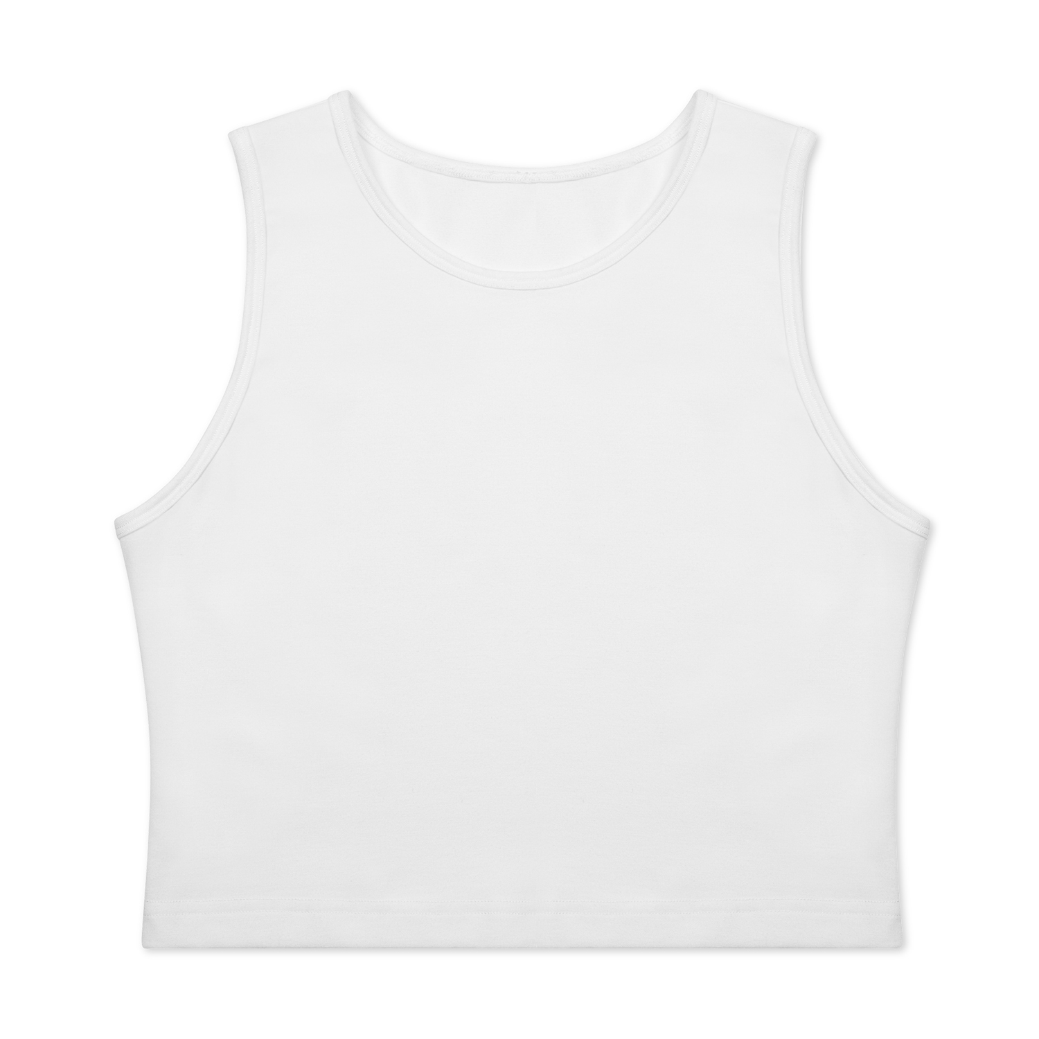 All-Over Print Women's Fitted Crop Tank Top | HugePOD-1