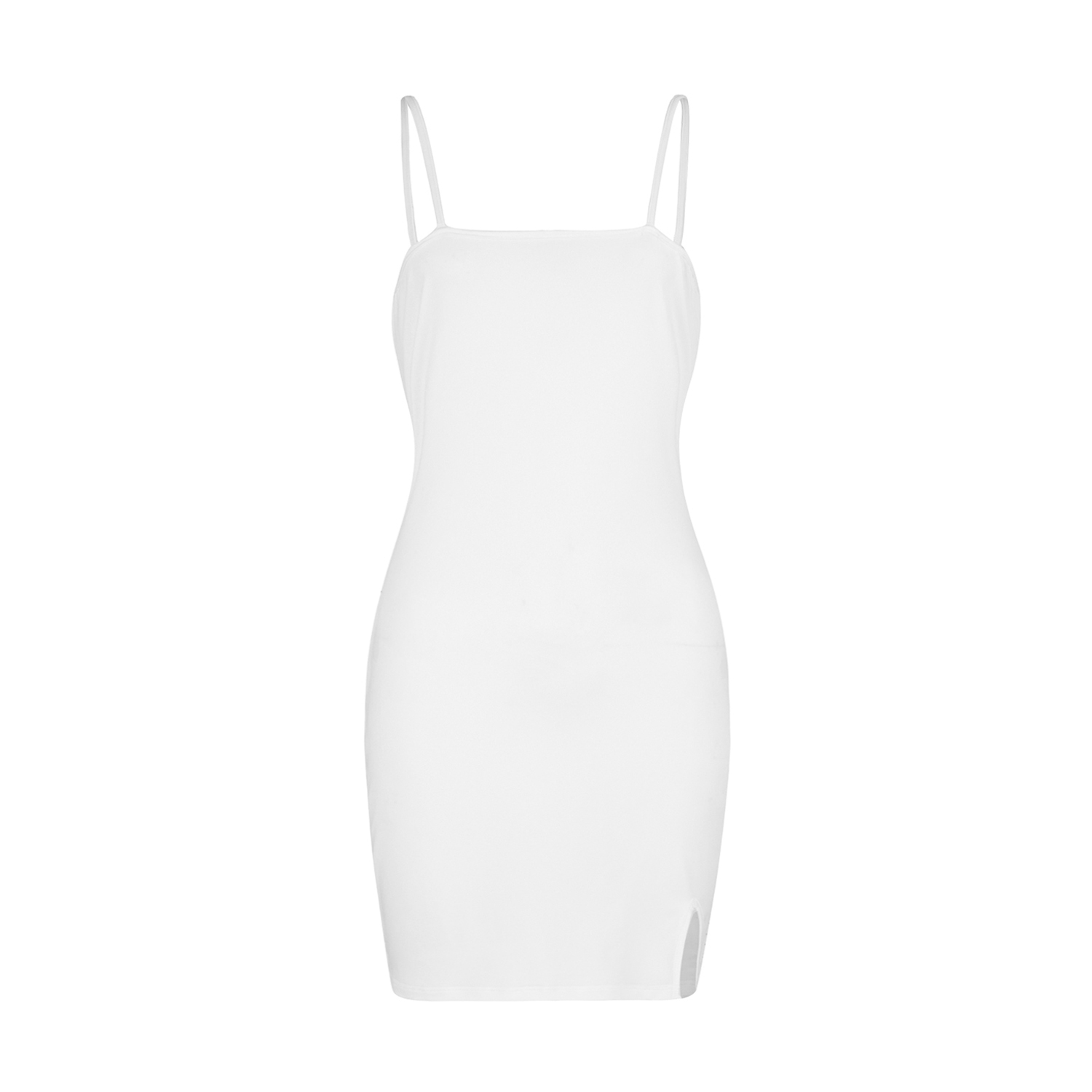 All-Over Print Split Slide Cami Bodycon Dress - AOP - Print On Demand | HugePOD-1