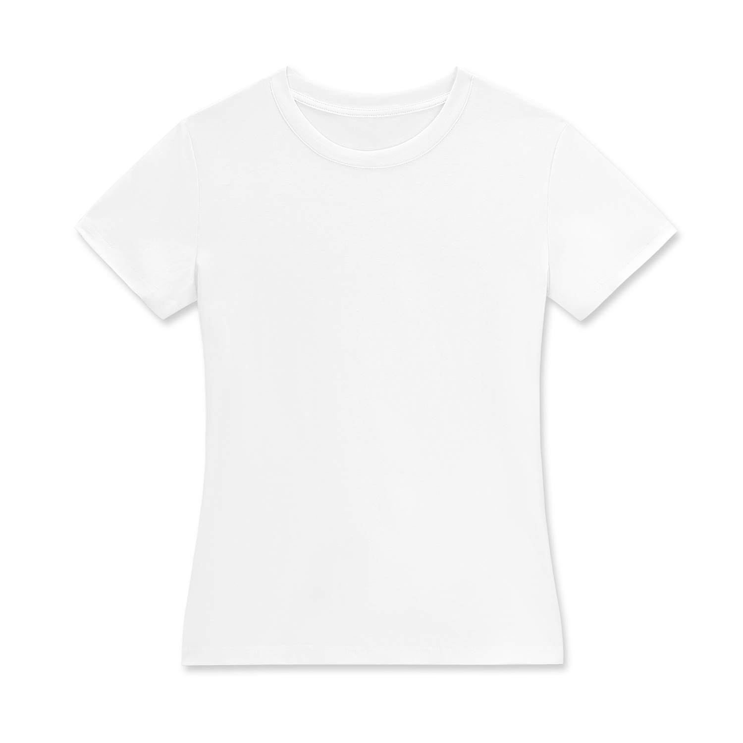 Women's Cotton Crew Neck T-Shirt - Print On Demand | HugePOD-1