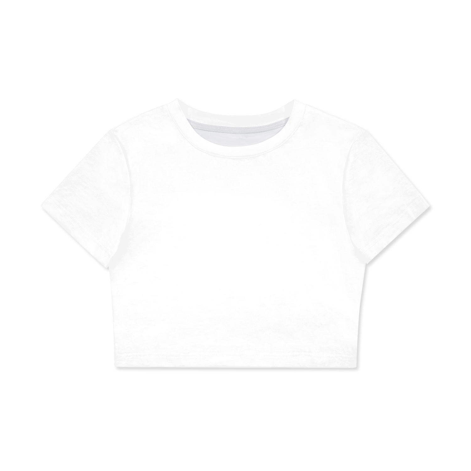 Print On Demand All-Over Print Women's Fitted Crop Tee-2