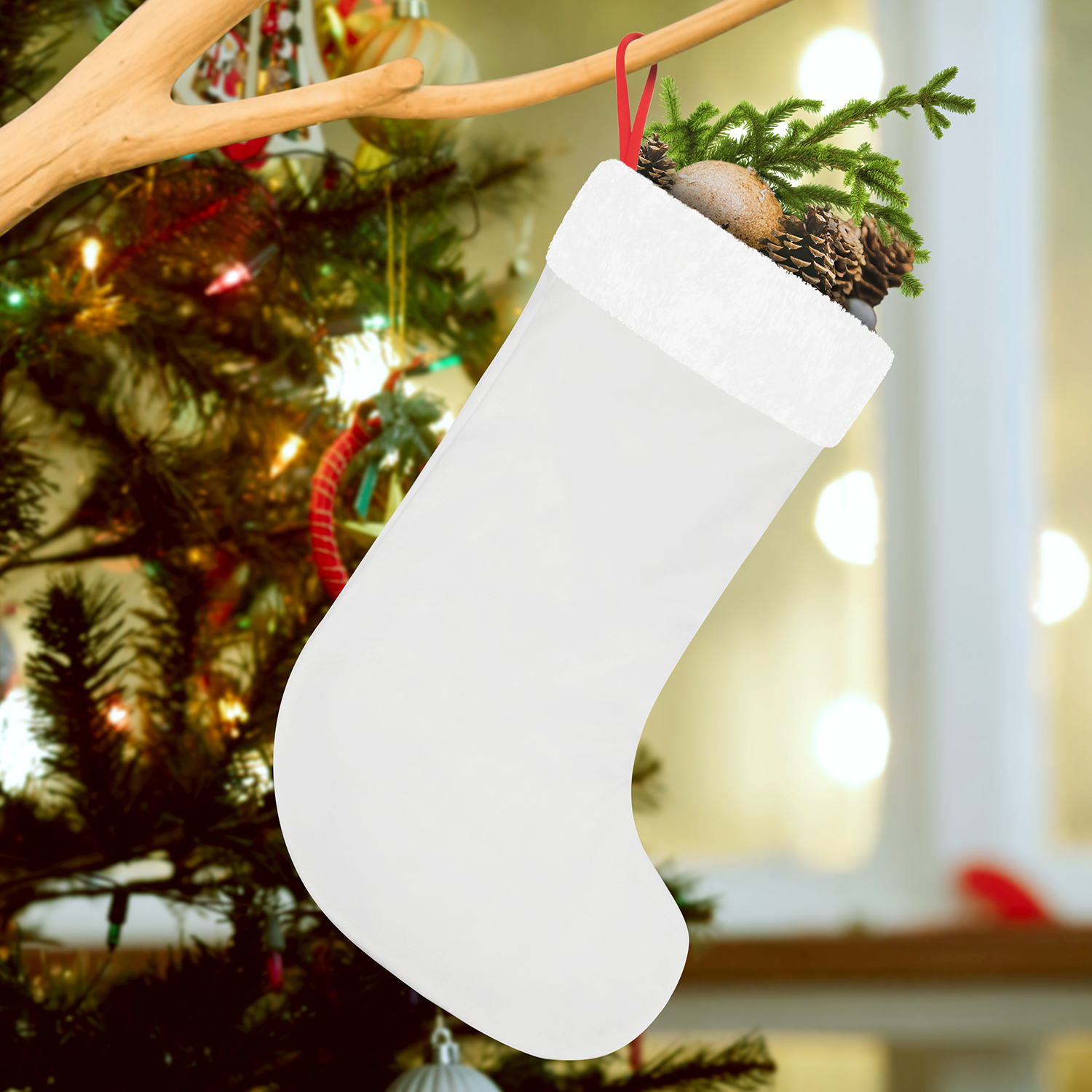 Custom All-Over Print Christmas Socks Decorations | HugePOD-3