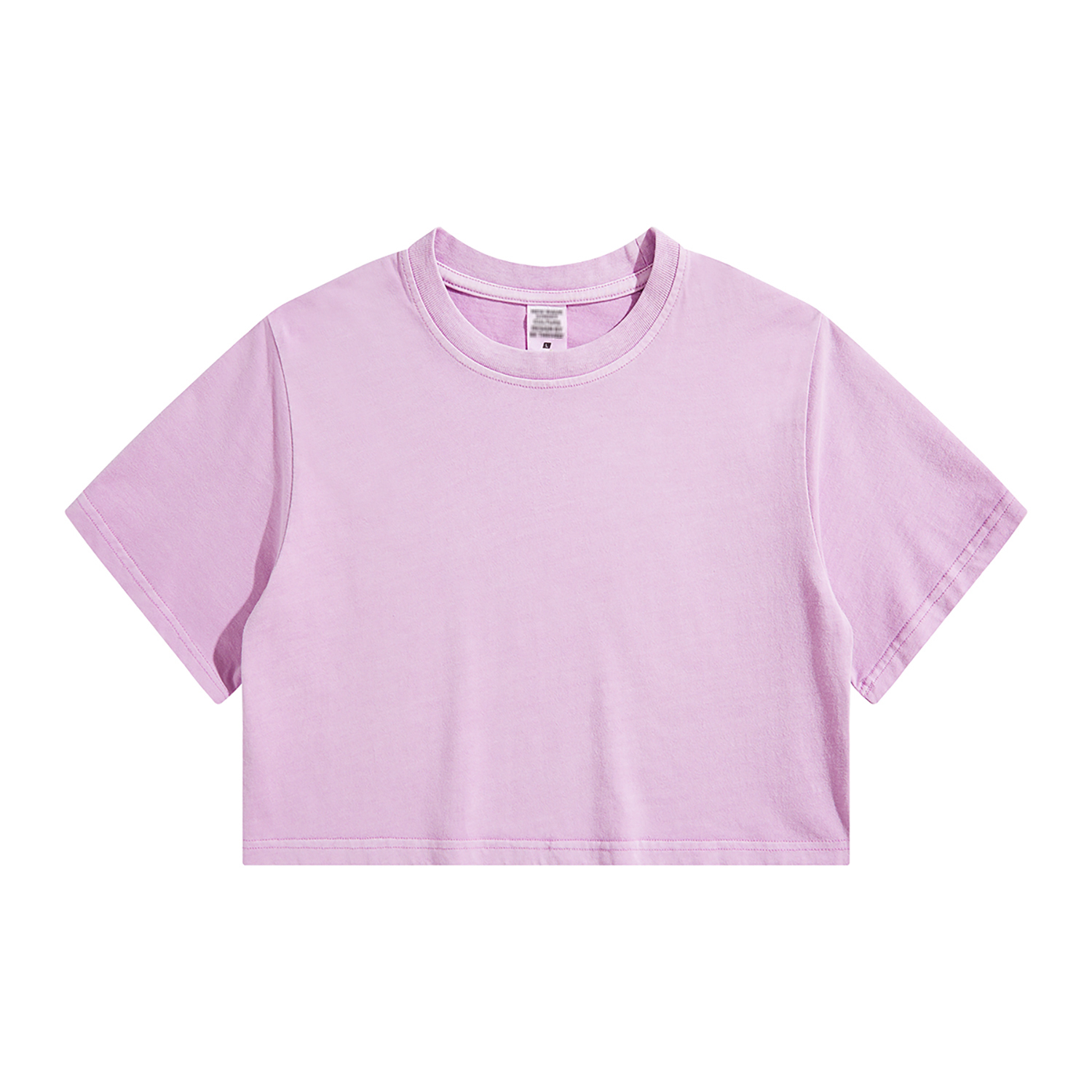 Streetwear Women's Solid Color Washed Crop Top - Print On Demand | HugePOD-4