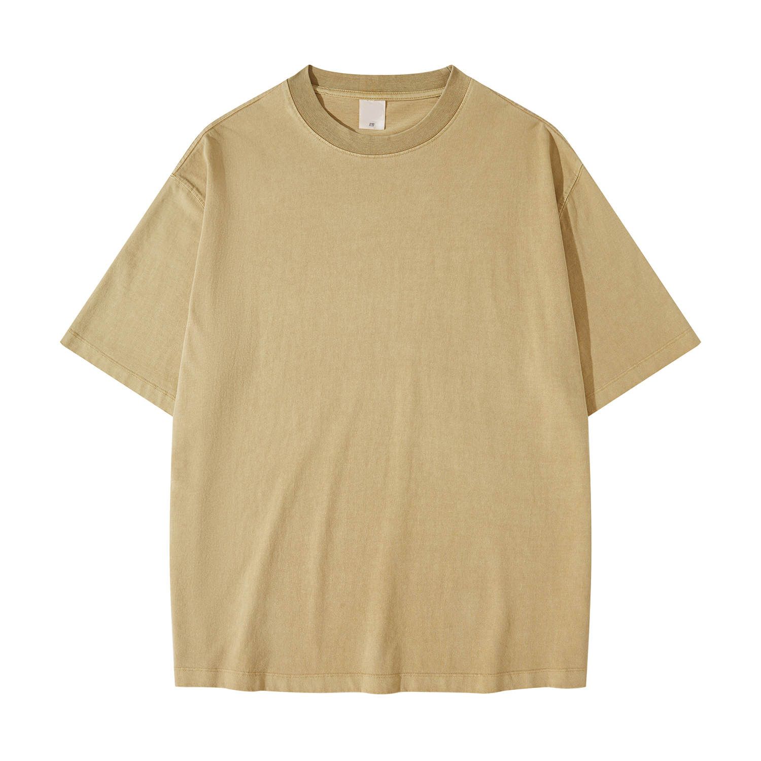 Streetwear Unisex Heavyweight Drop Shoulder Vintage Washed 100% Cotton T-Shirt - Print On Demand | HugePOD-9