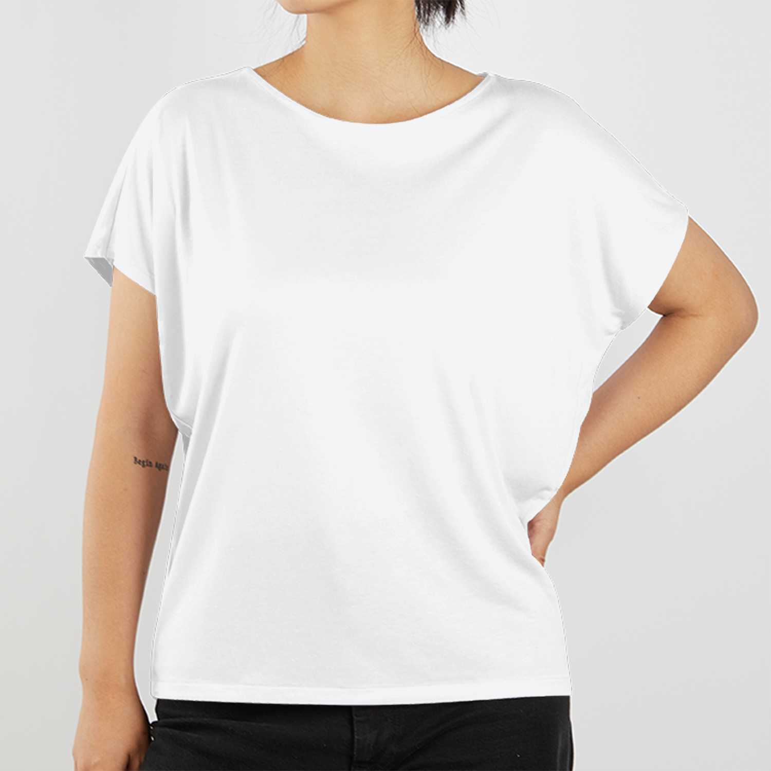 Women's Cotton Loose T-Shirt | Round Neck T-Shirt | HugePOD-4