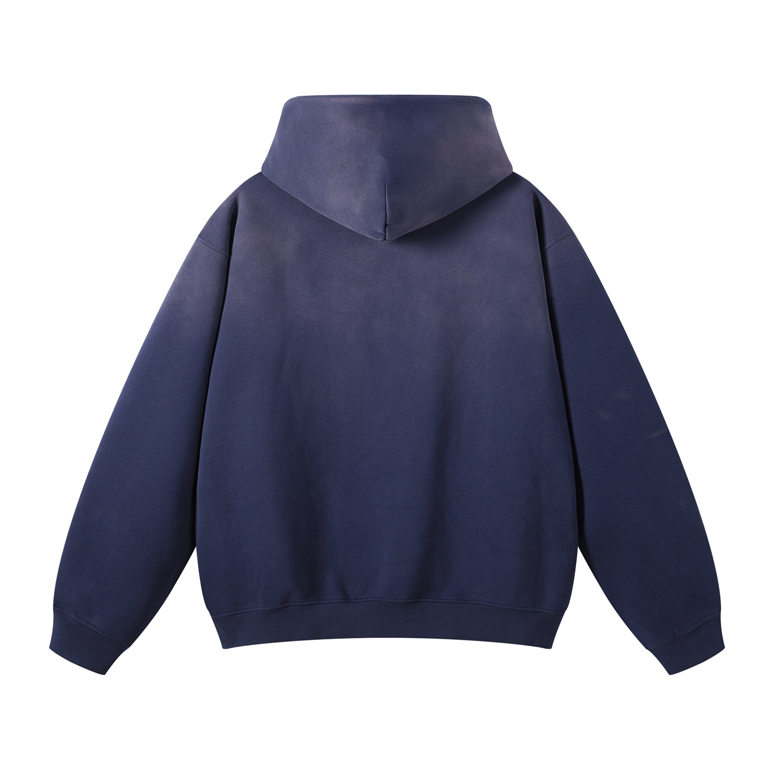Streetwear Monkey Washed Dyed Fleece Royal Blue Hoodie | Dropshipping-7