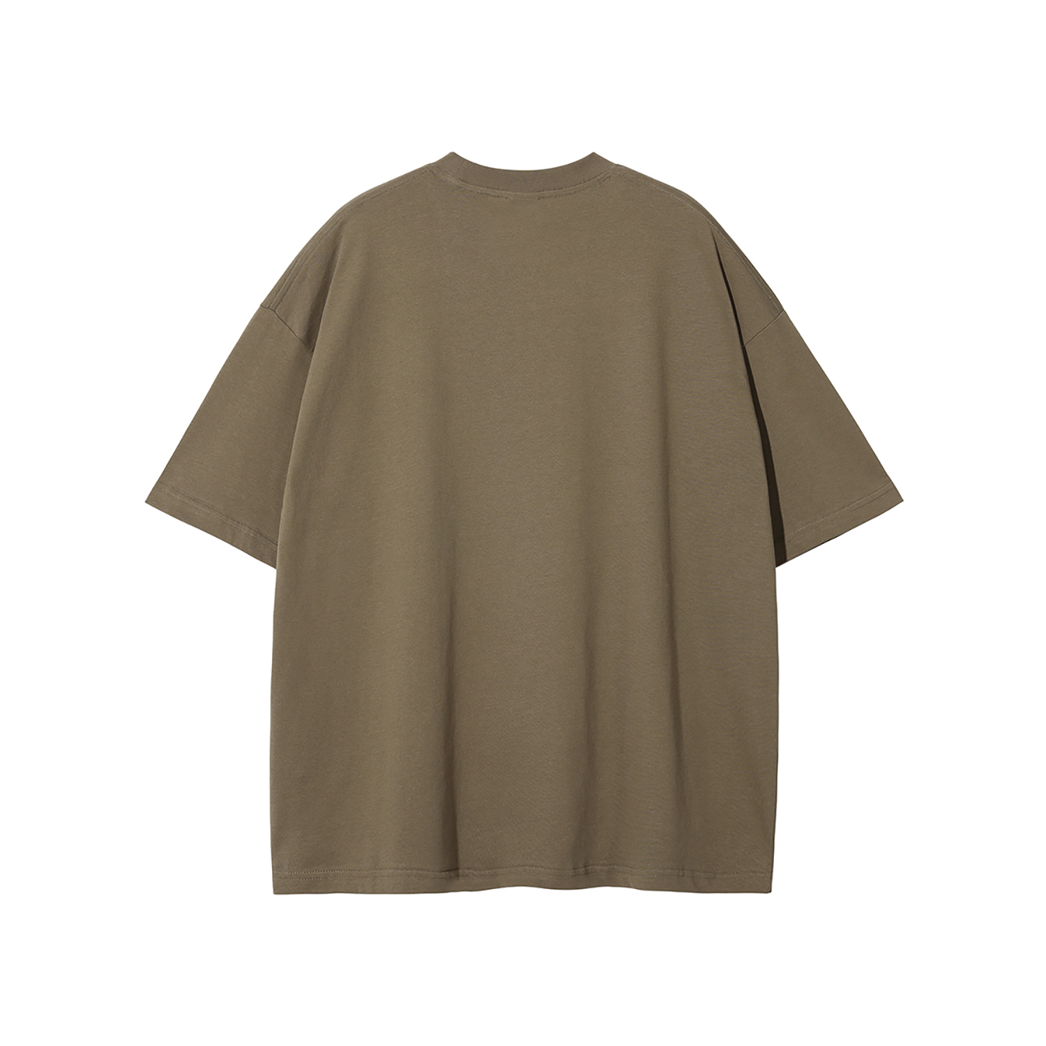 Streetwear Unisex Earth Tone Loose Fit FOG T-Shirt | HugePOD-12