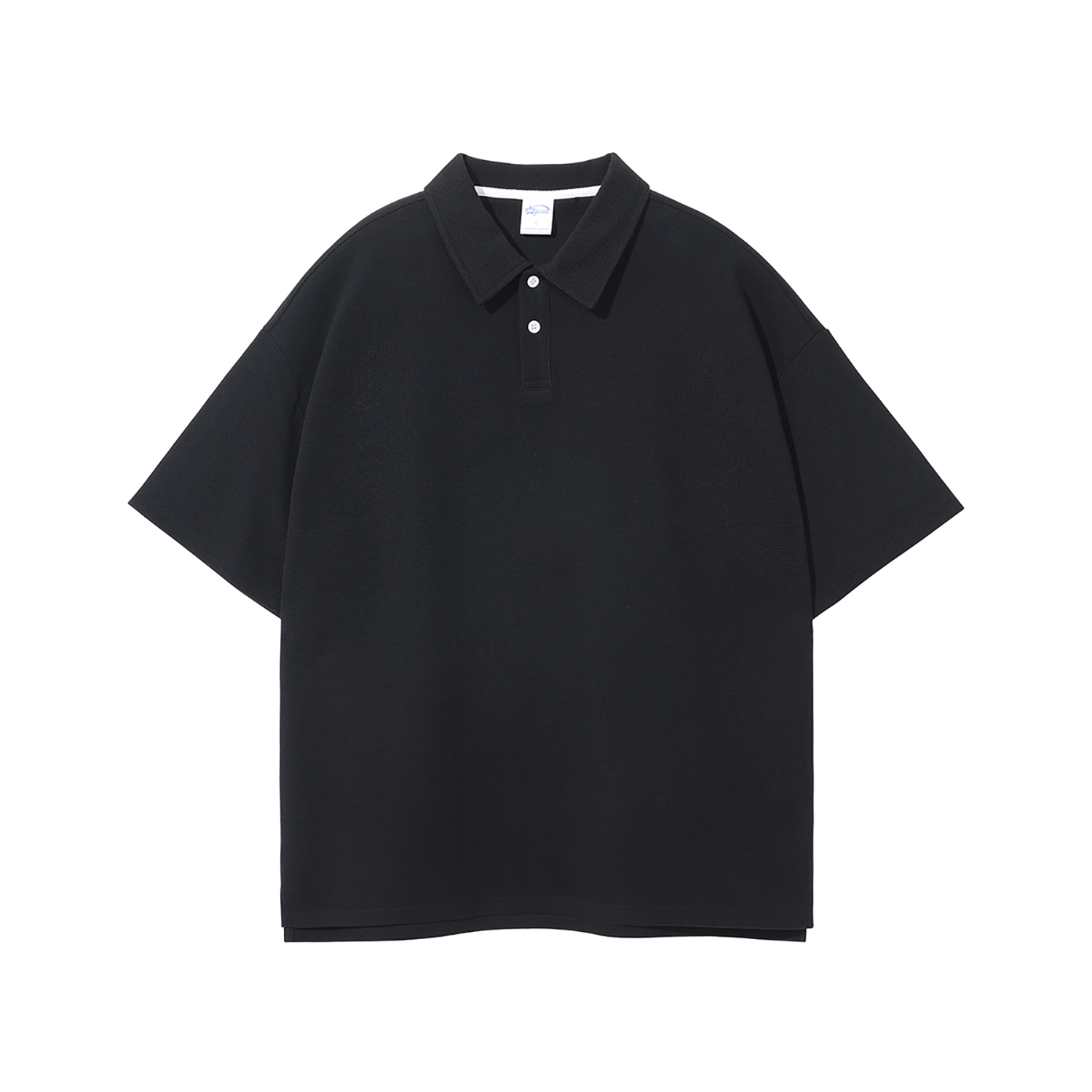 Streetwear Heavyweight 330G Collared Split Diamond Waffle Stitch Fabric Polo Shirt - Print On Demand | HugePOD-9