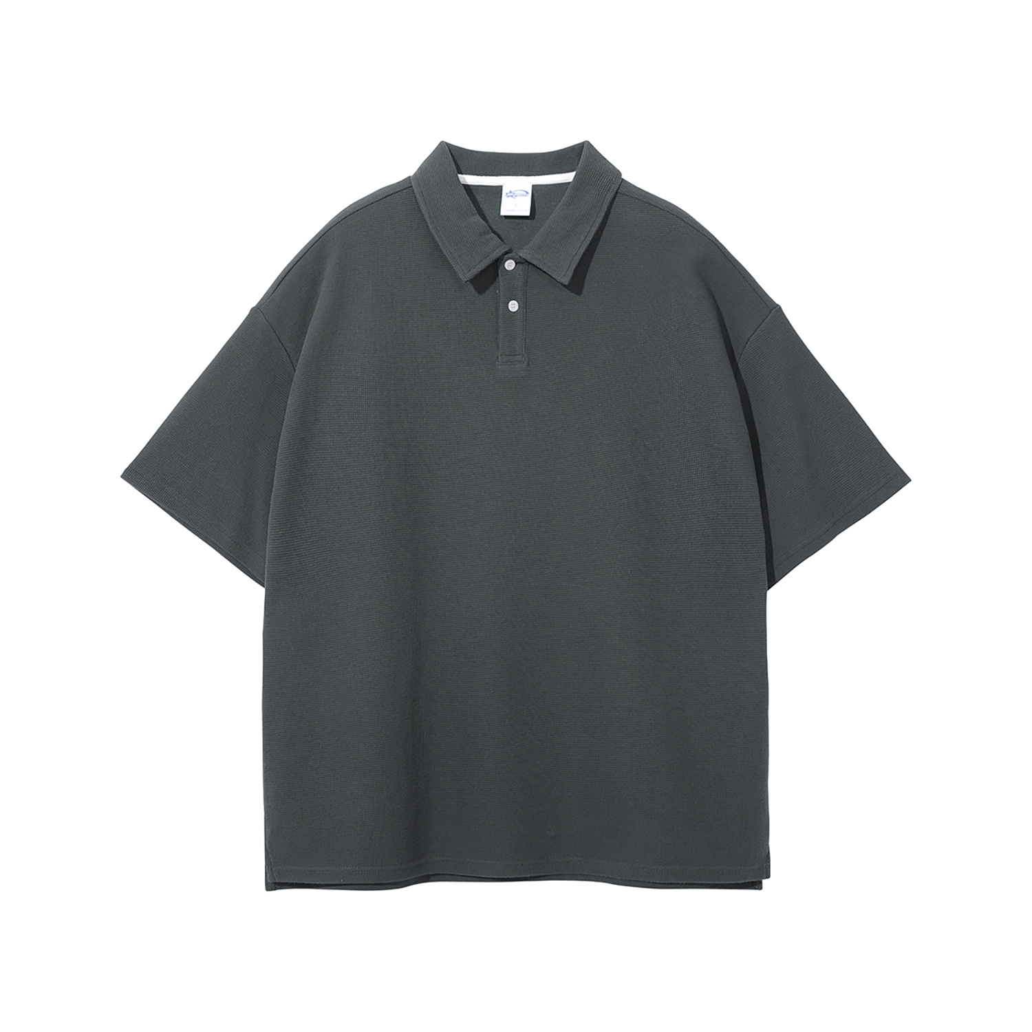 Streetwear Heavyweight 330G Collared Split Diamond Waffle Stitch Fabric Polo Shirt - Print On Demand | HugePOD-7