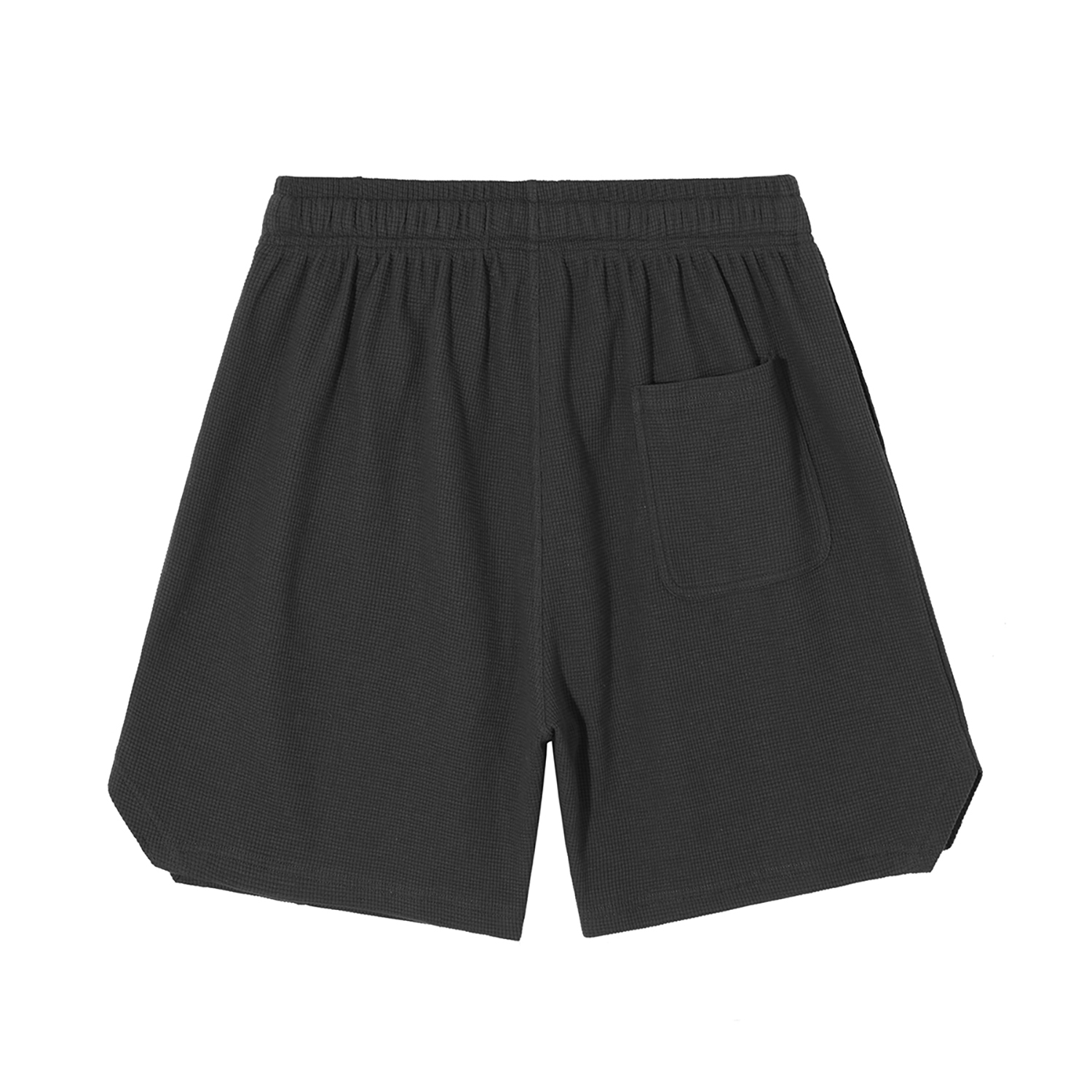Streetwear Unisex Loose-Fit Waffle Stitch Fabric Shorts - Print On Demand | HugePOD-11