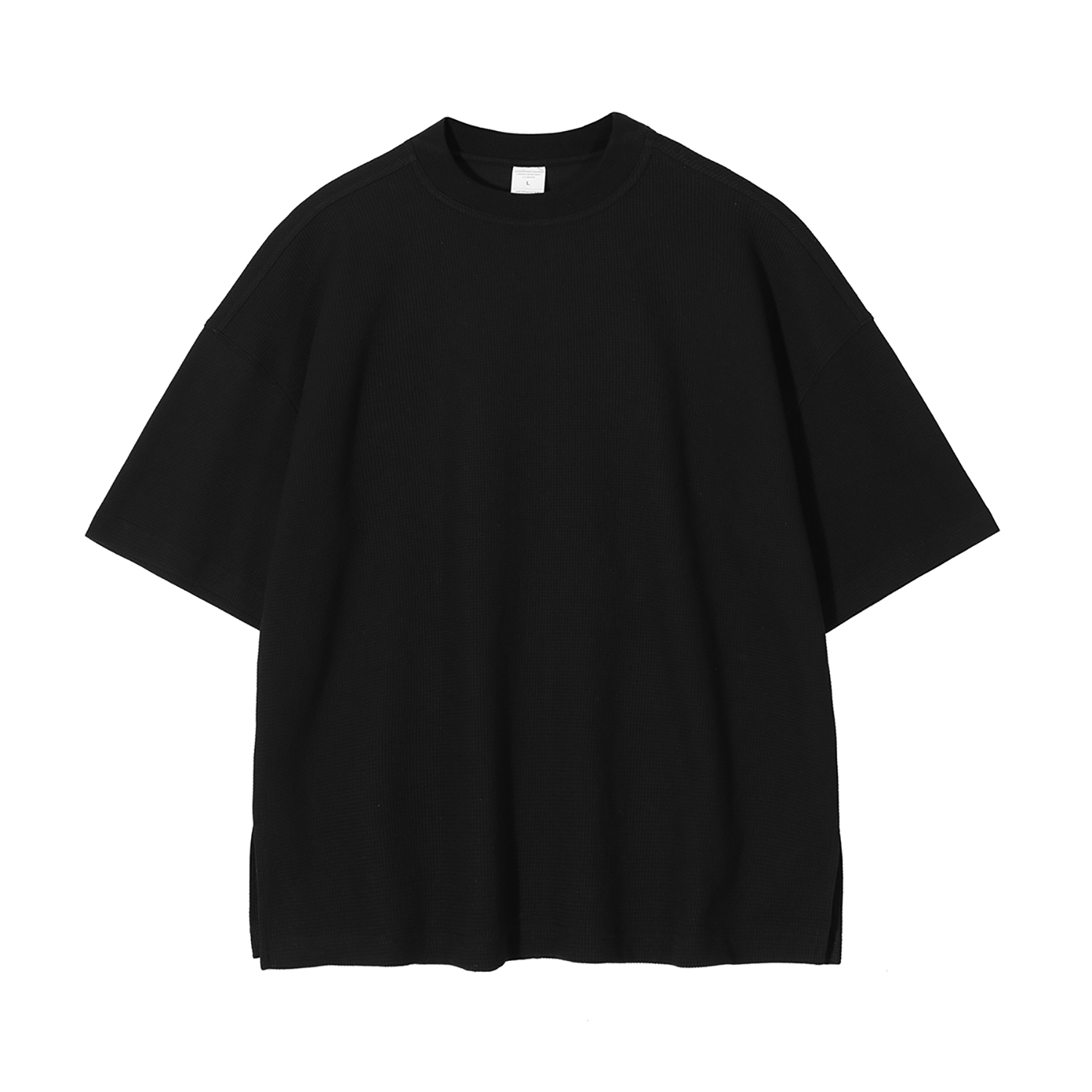 Streetwear Unisex Loose-Fit Waffle Stitch Fabric T-Shirt - Print On Demand | HugePOD-12