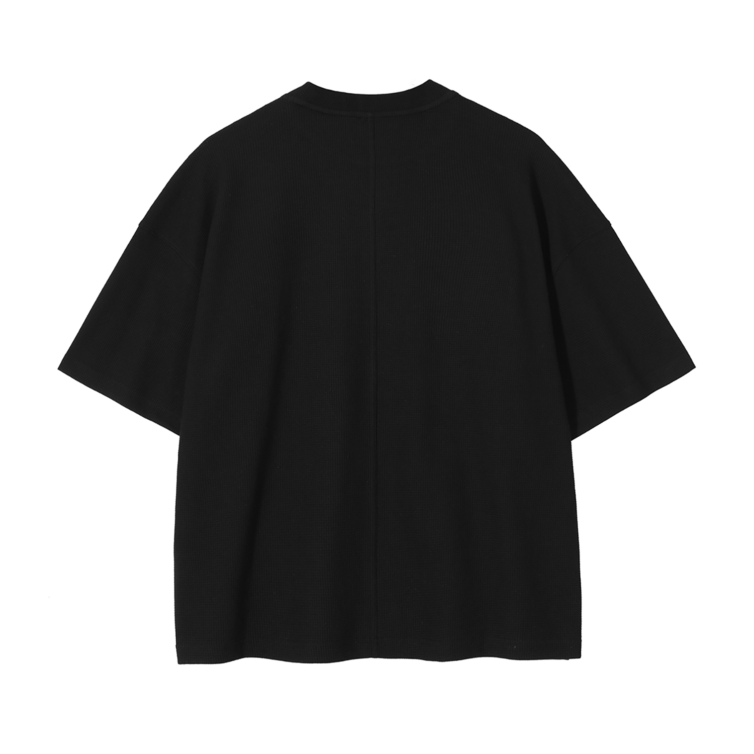 Streetwear Unisex Loose-Fit Waffle Stitch Fabric T-Shirt - Print On Demand | HugePOD-13