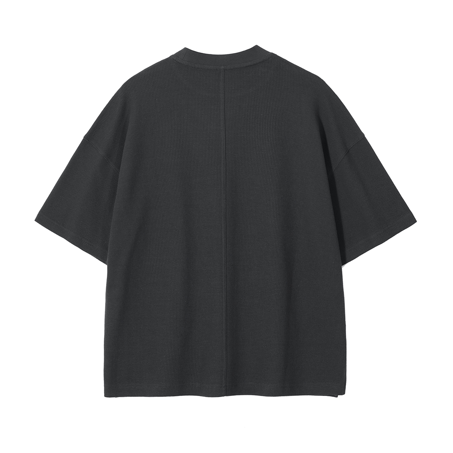 Streetwear Unisex Loose-Fit Waffle Stitch Fabric T-Shirt - Print On Demand | HugePOD-11