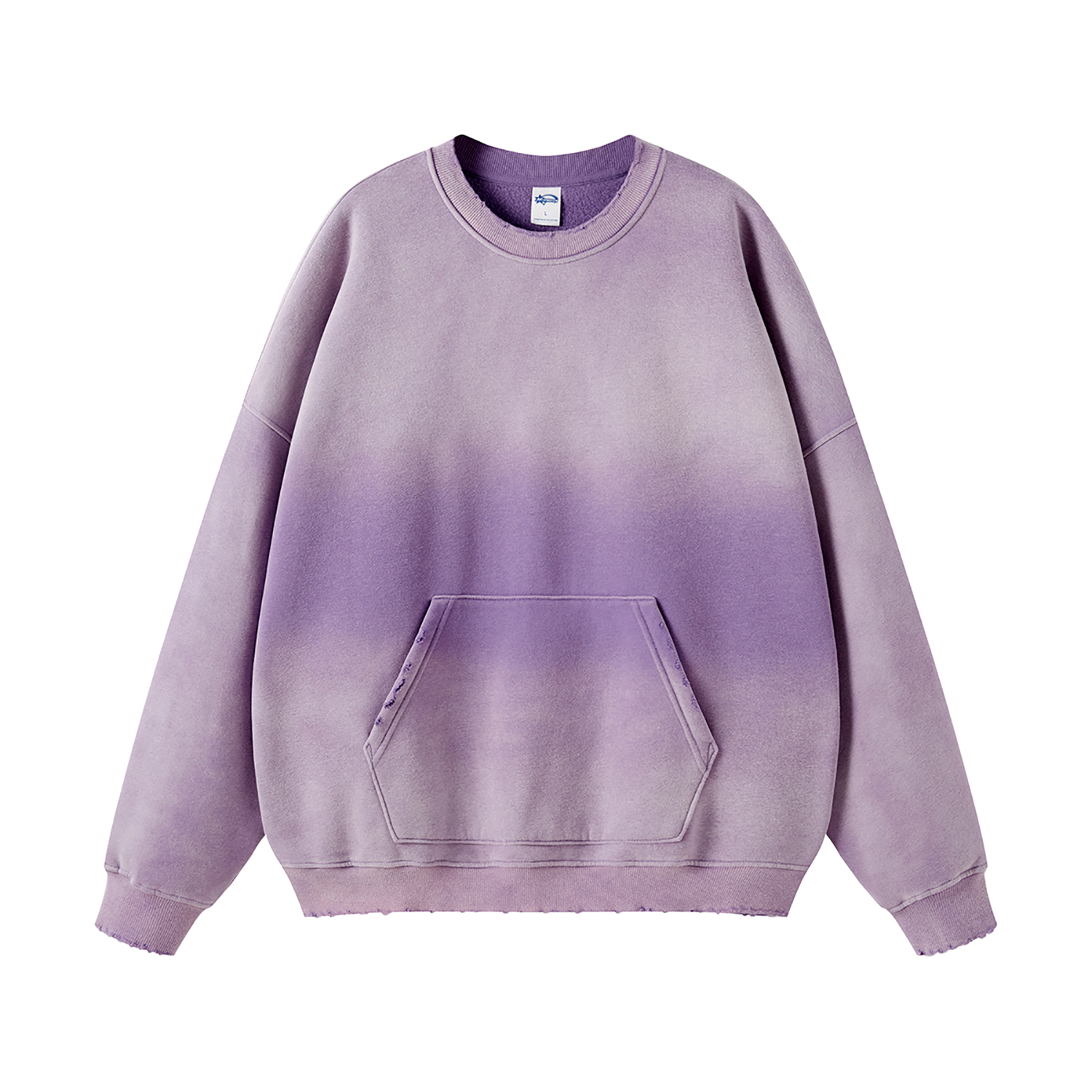 Streetwear Colored Gradient Washed Effect Pullover - Print On Demand-22
