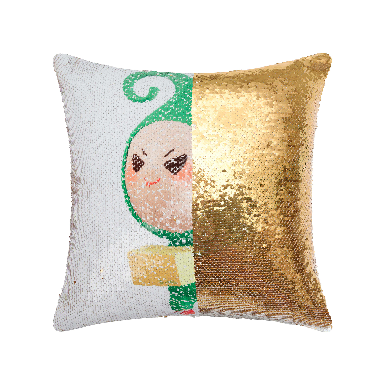 Golden Sequin Cushion Cover Without Filler | HugePOD-5
