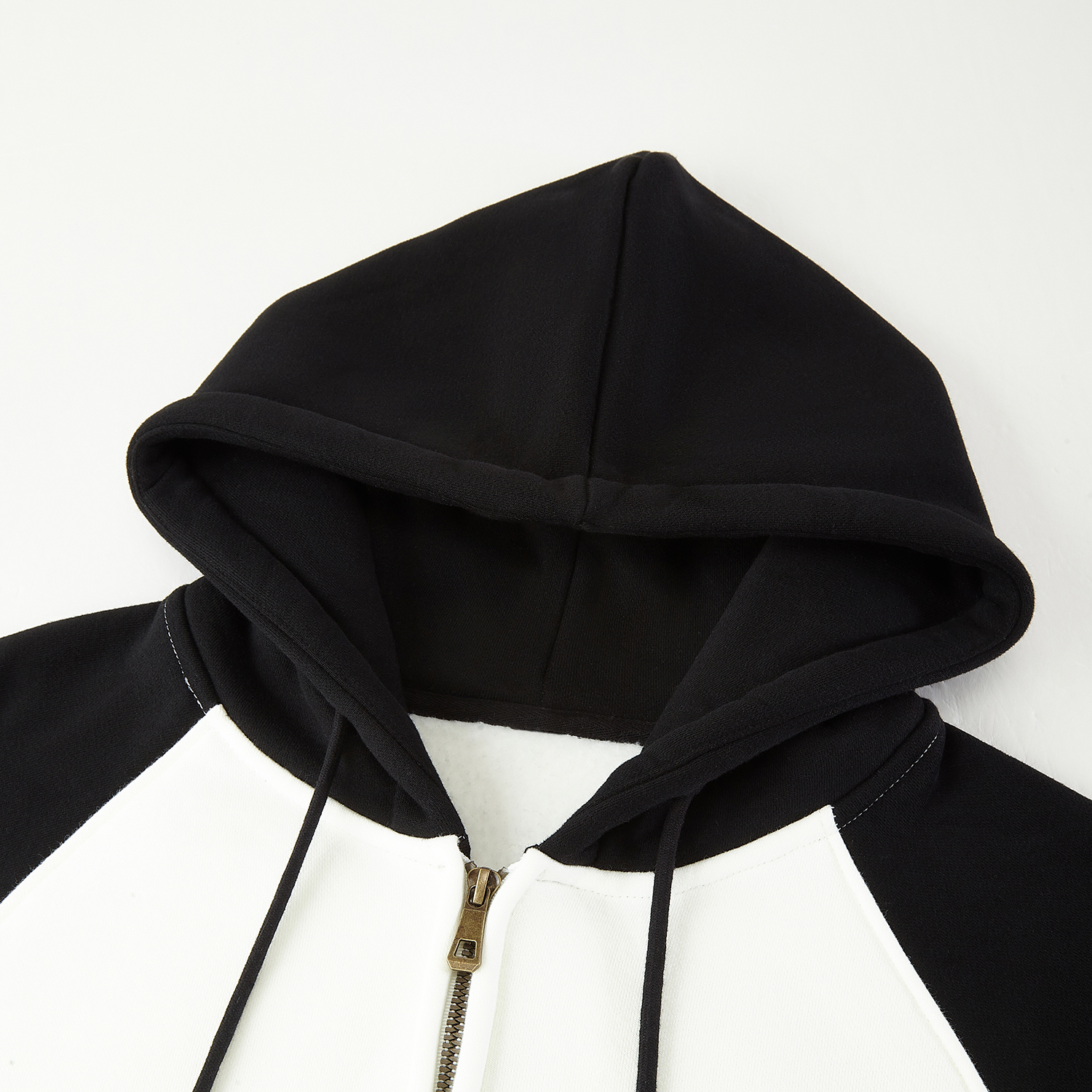 Streetwear Unisex Two Tone Raglan Sleeve Fleece Hoodie | HugePOD-4