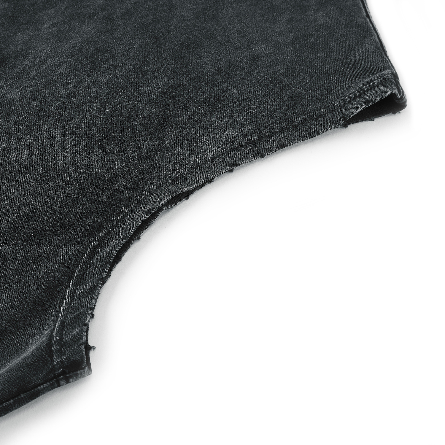Streetwear Unisex Snow Washed Frayed Hem Tank Top - Print On Demand | HugePOD-13