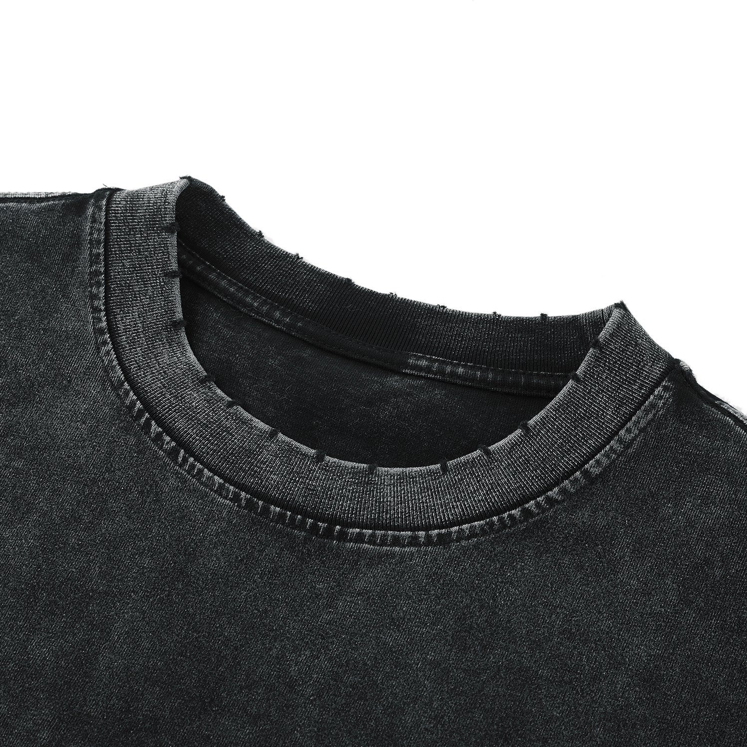 Streetwear Unisex Snow Washed Frayed Hem Tank Top - Print On Demand | HugePOD-11