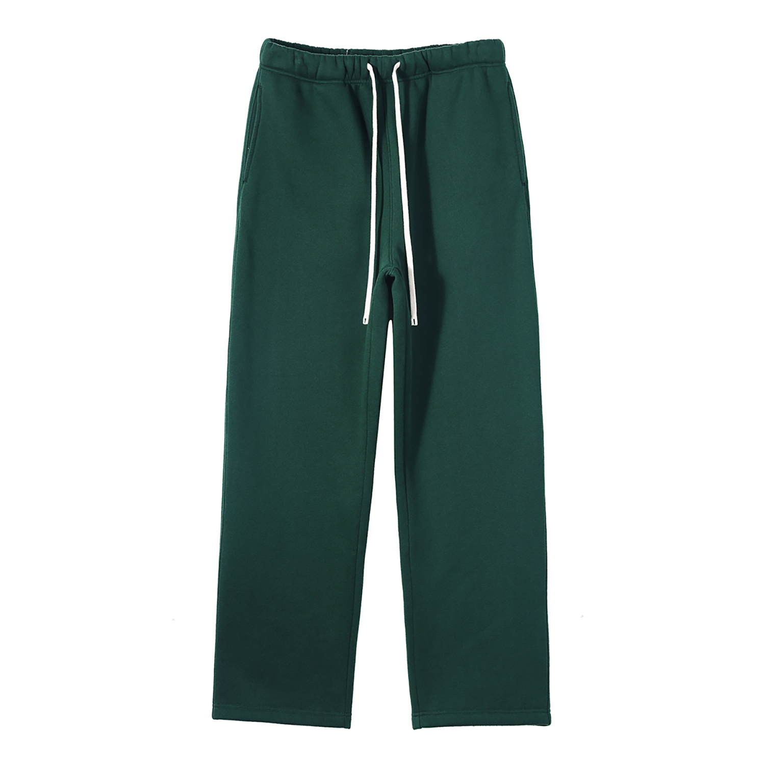 Streetwear Unisex Solid Color Fleece Straight Leg Pants - Print On Demand | HugePOD-28