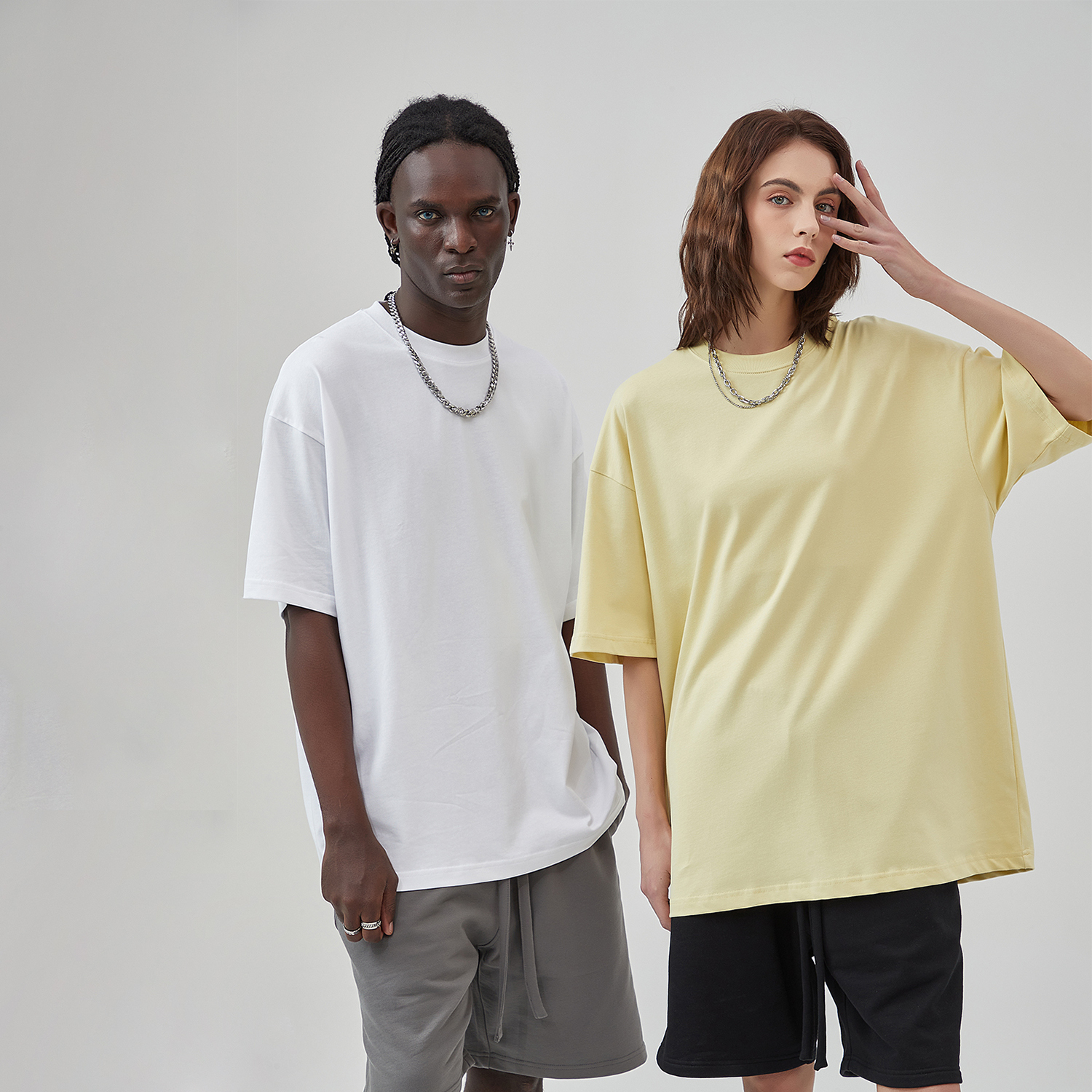 Streetwear Unisex Earth Tone Loose Fit FOG T-Shirt | HugePOD-7