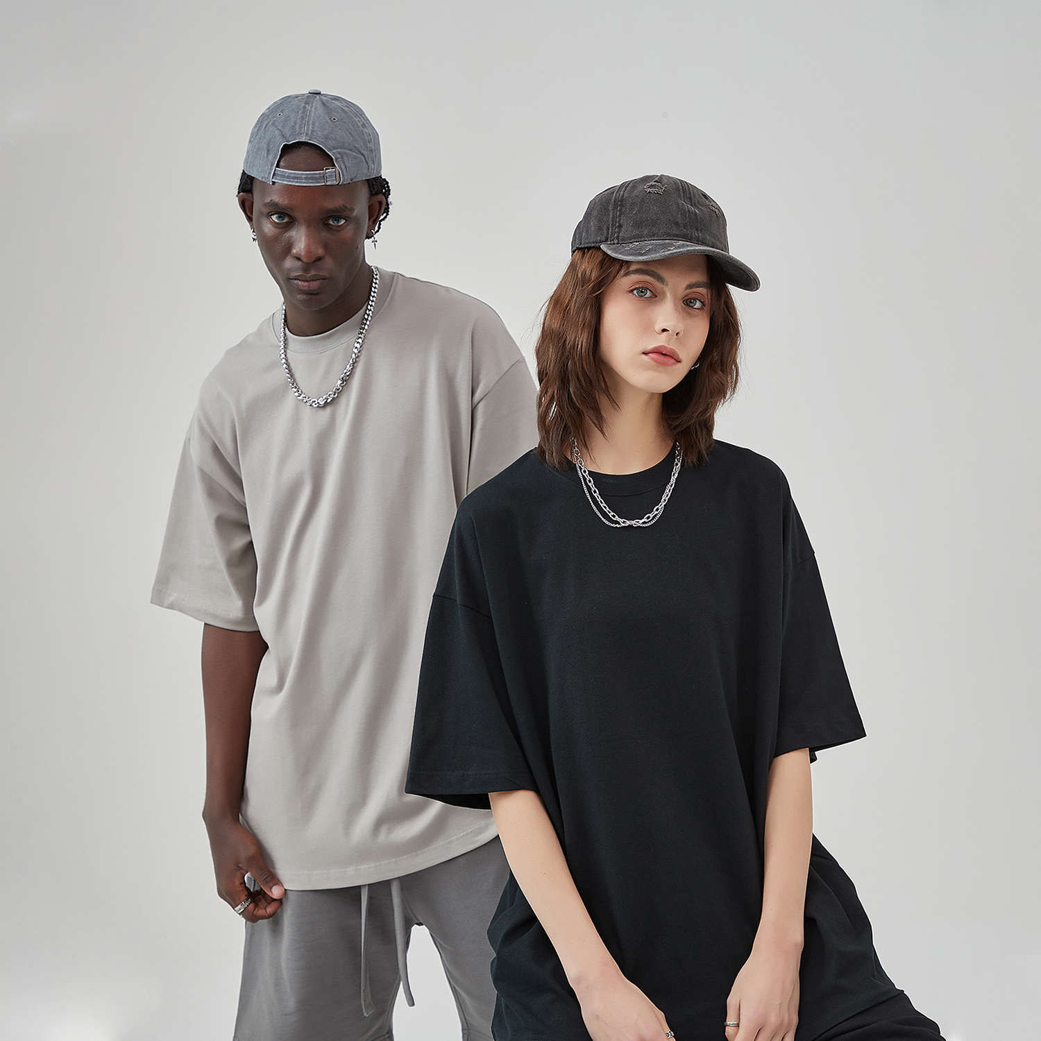 Streetwear Unisex Earth Tone Loose Fit FOG T-Shirt | HugePOD-3