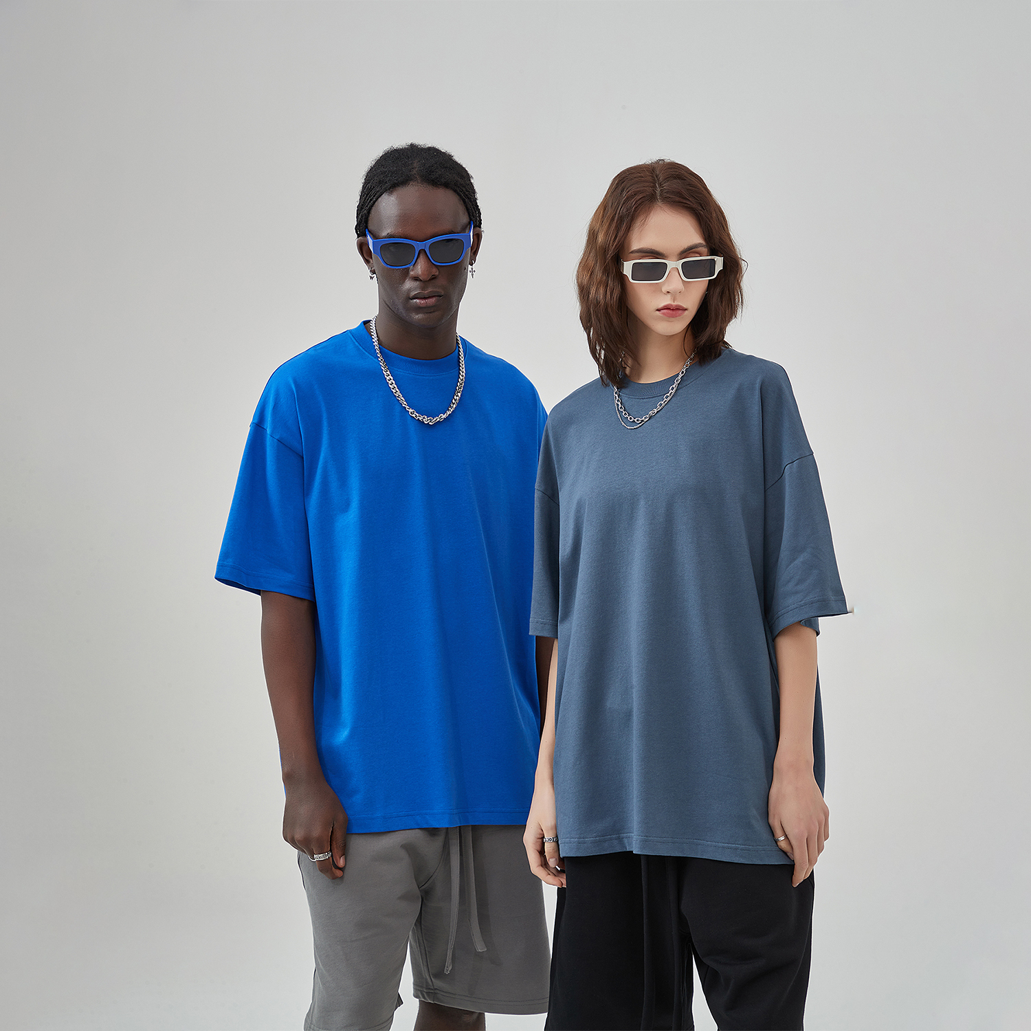Streetwear Unisex Earth Tone Loose Fit FOG T-Shirt | HugePOD-5