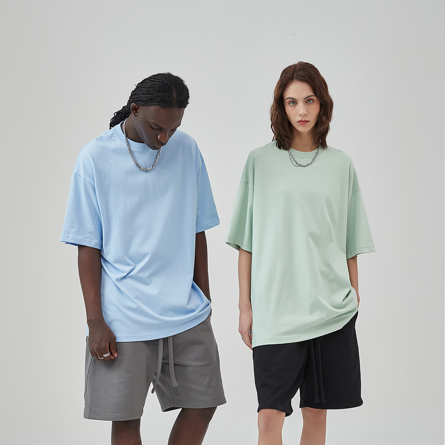 Streetwear Unisex Earth Tone Loose Fit FOG T-Shirt | HugePOD-4