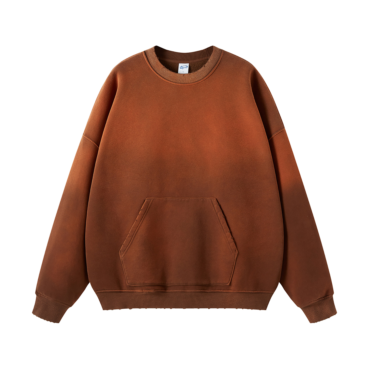 Streetwear Gradient Washed Effect Pullover - Print On Demand-9