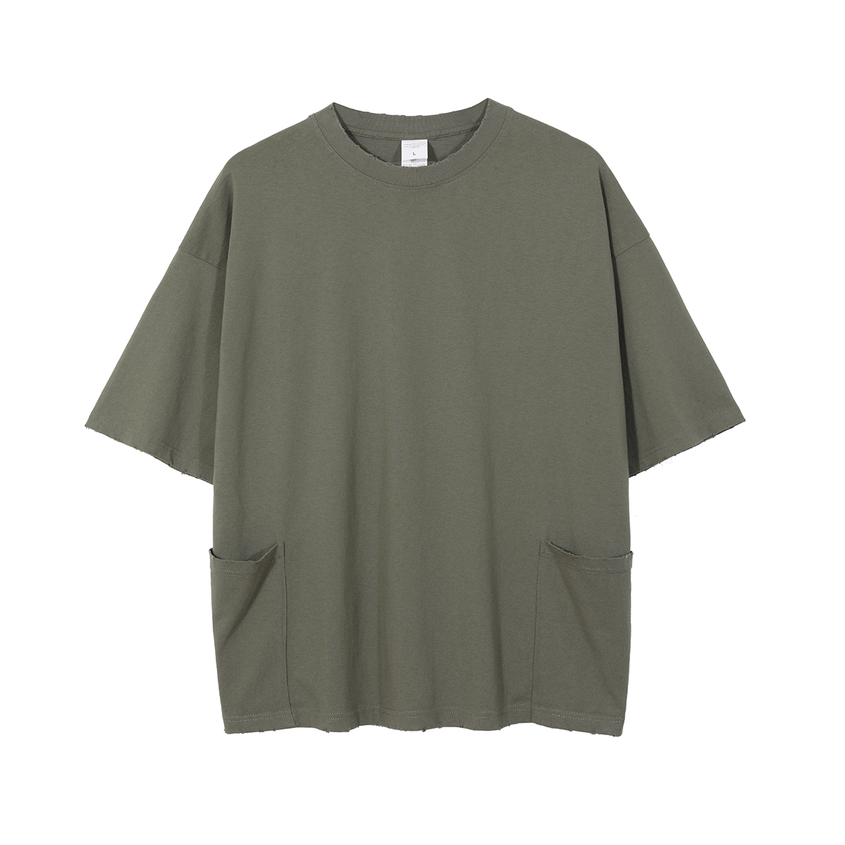 Streetwear Unisex Side Pockets T-shirt - Print On Demand | HugePOD-6