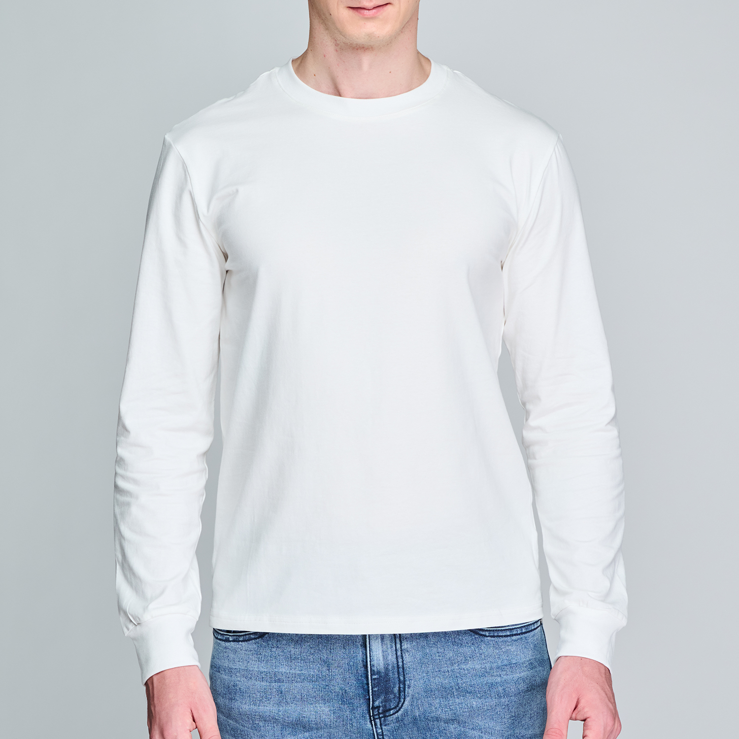 Unisex Staple Long Sleeve Cotton T-Shirt | HugePOD-6