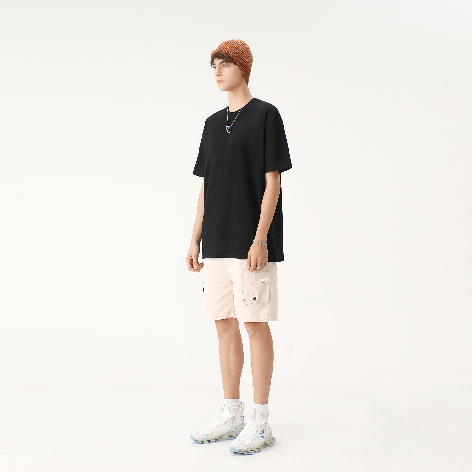 Drop Shoulder Seamless T-Shirt - 200G | Streetwear Apparel-8