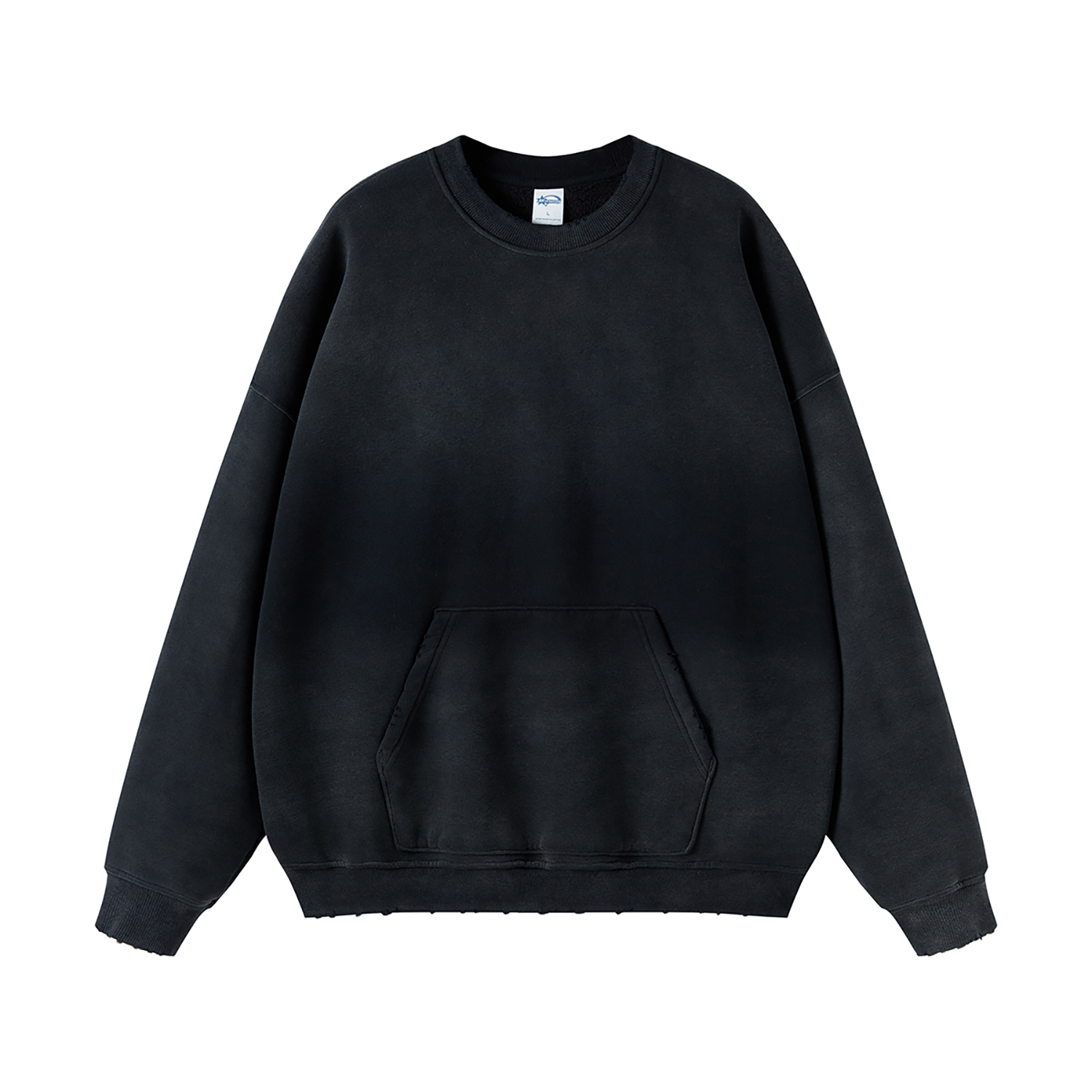 Streetwear Gradient Washed Effect Pullover - Print On Demand-15