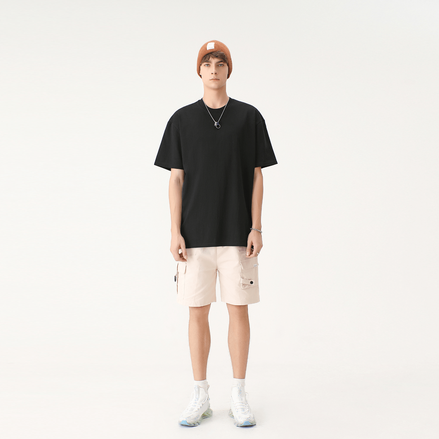 Drop Shoulder Seamless T-Shirt - 200G | Streetwear Apparel-7