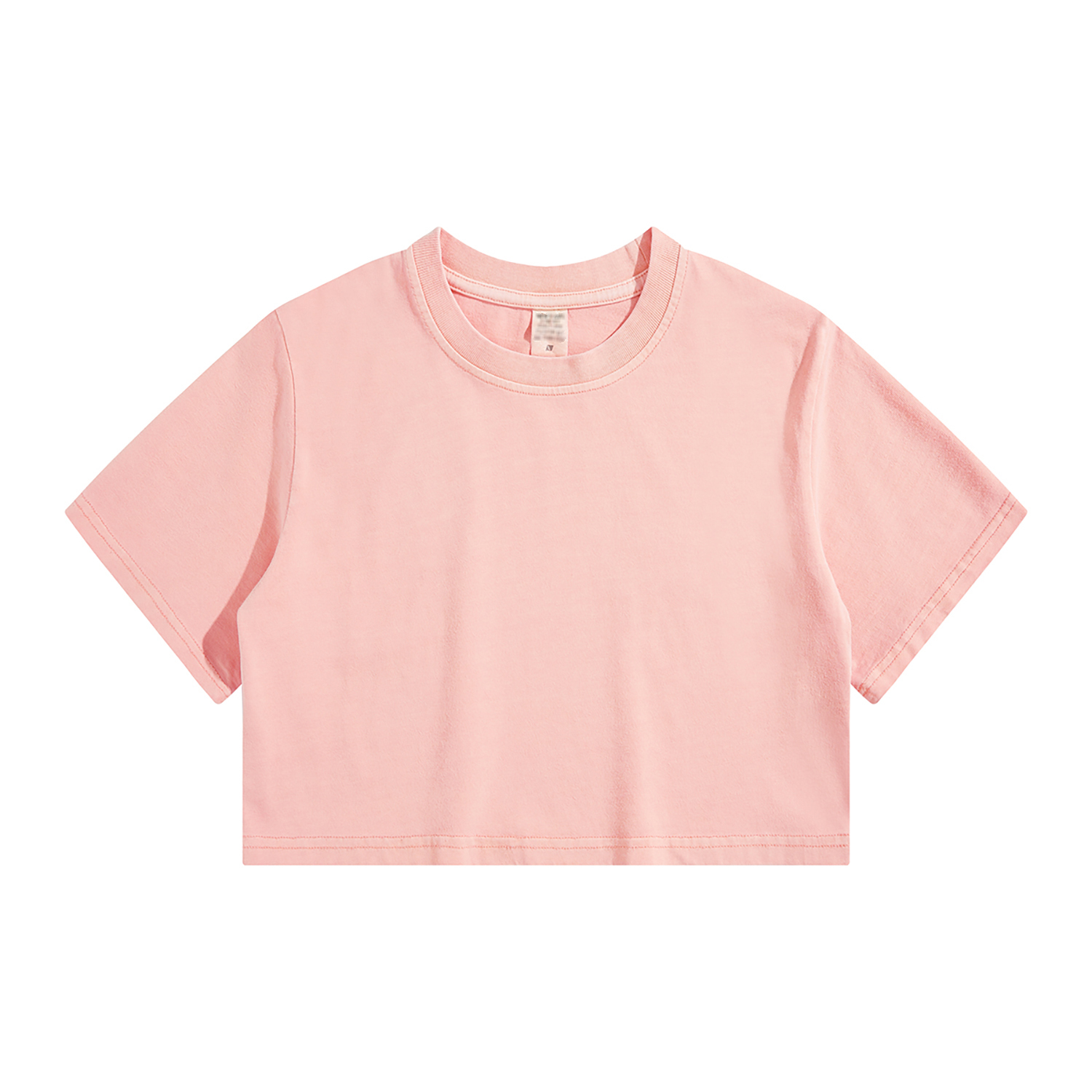 Streetwear Women's Solid Color Washed Crop Top - Print On Demand | HugePOD-6