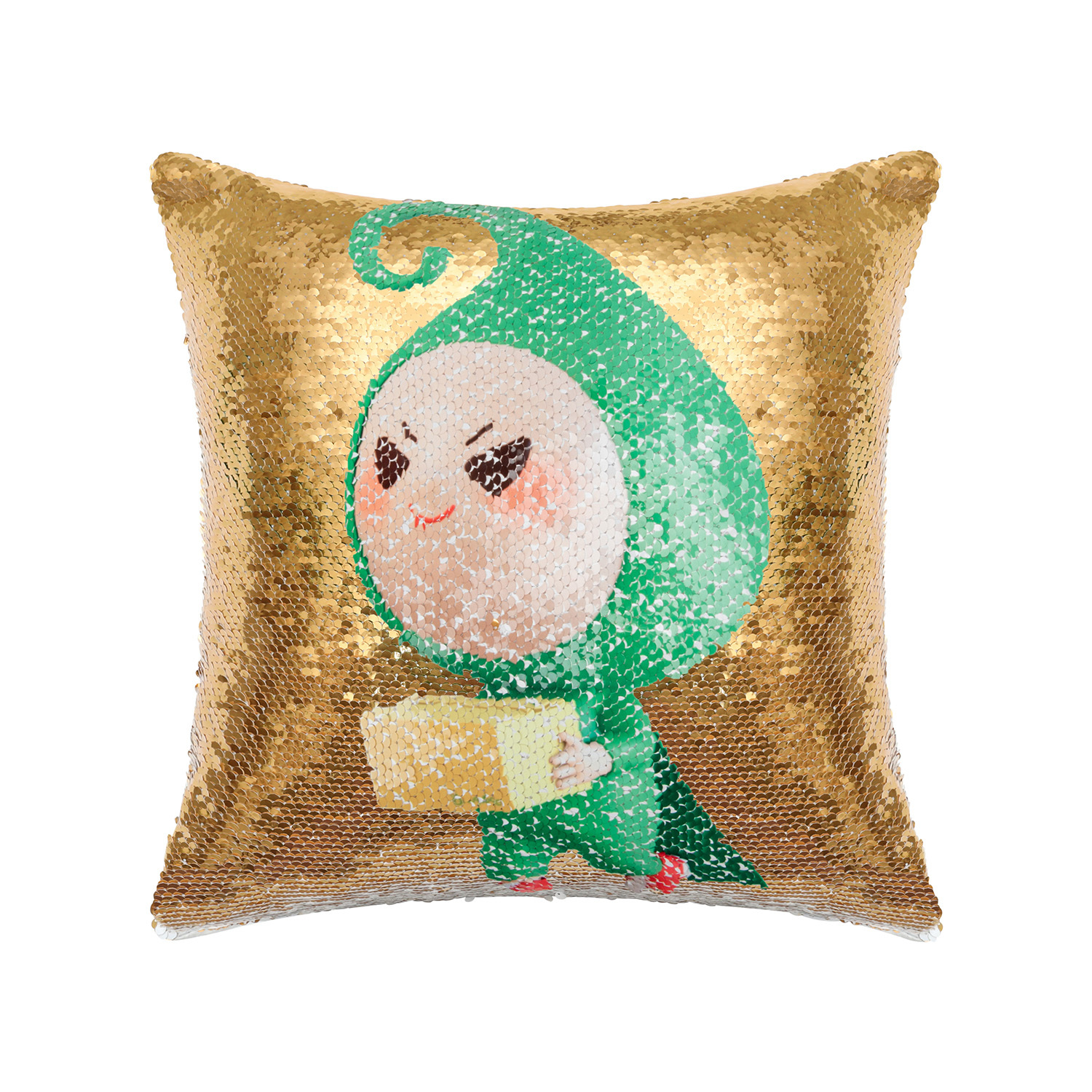 Golden Sequin Cushion Cover Without Filler | HugePOD-7