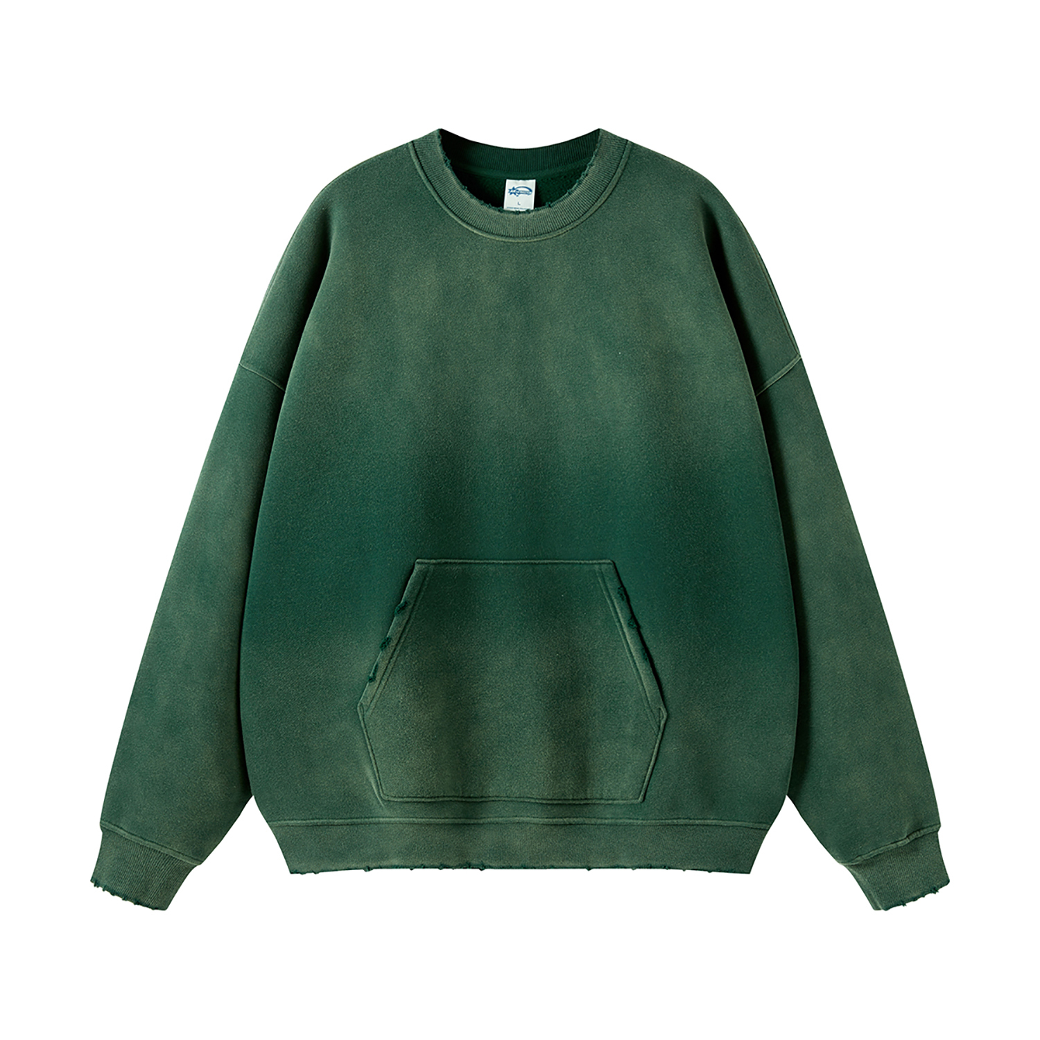 Streetwear Gradient Washed Effect Pullover - Print On Demand-11
